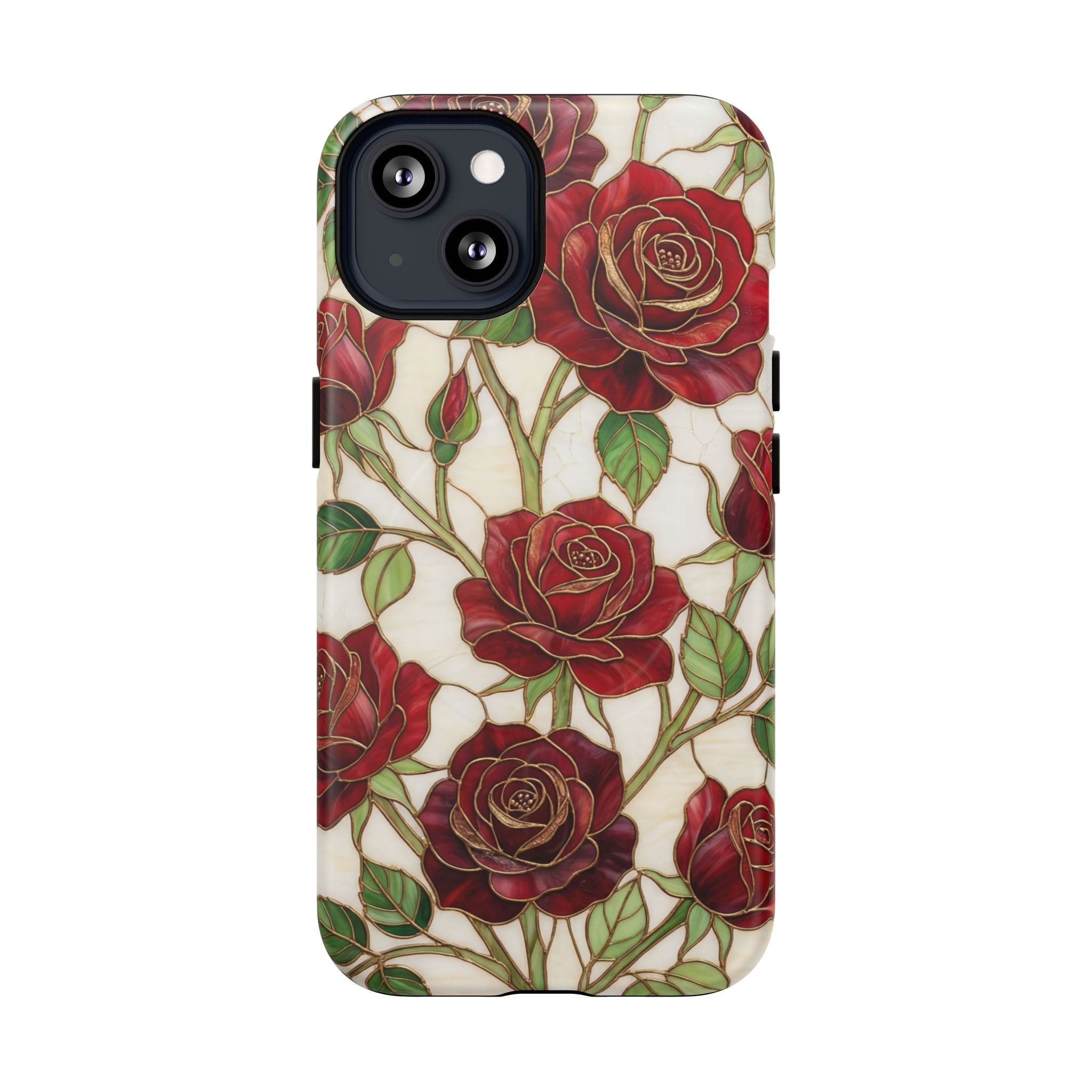 Rose Vines Tough MagSafe Phone Case — Floral Protective iPhone Cover