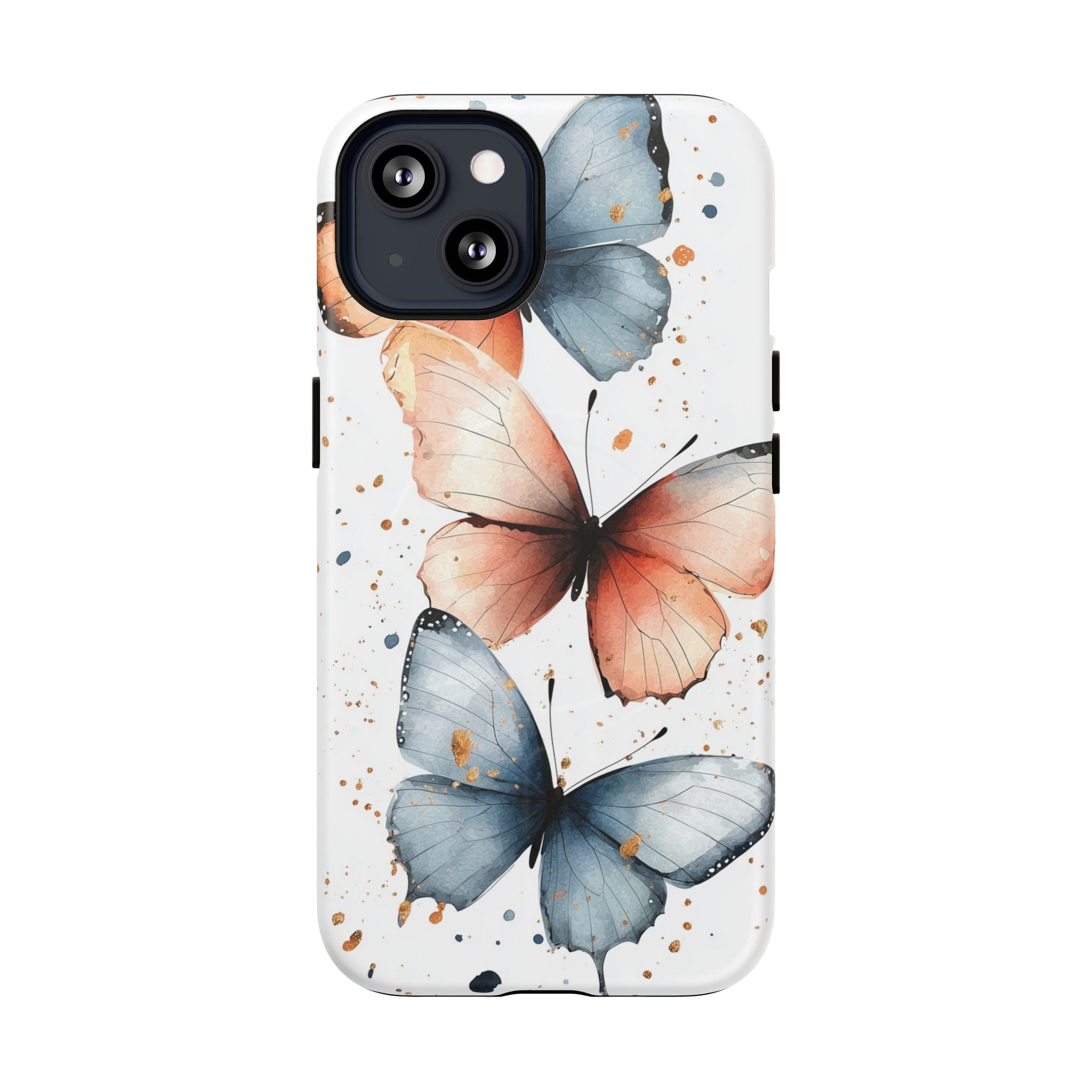 Custodia MagSafe resistente per iPhone con motivo farfalla acquerello