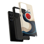 Abstract Wave Samsung Galaxy Case | Red Sun Ocean Art