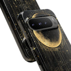 Moonlit Crescent Tough Google Pixel Case | Gold Stars Night Sky