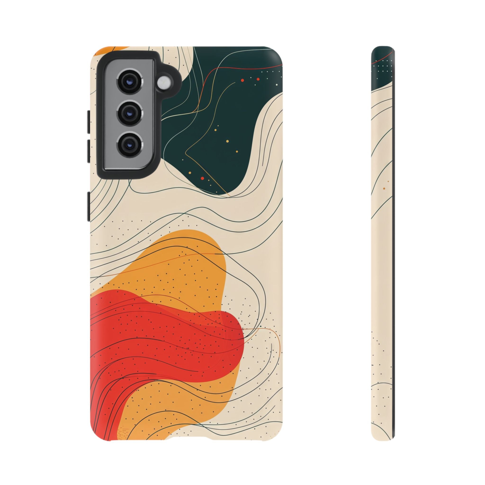 Abstract Retro Waves Samsung Galaxy Case | Colourful Modern Art
