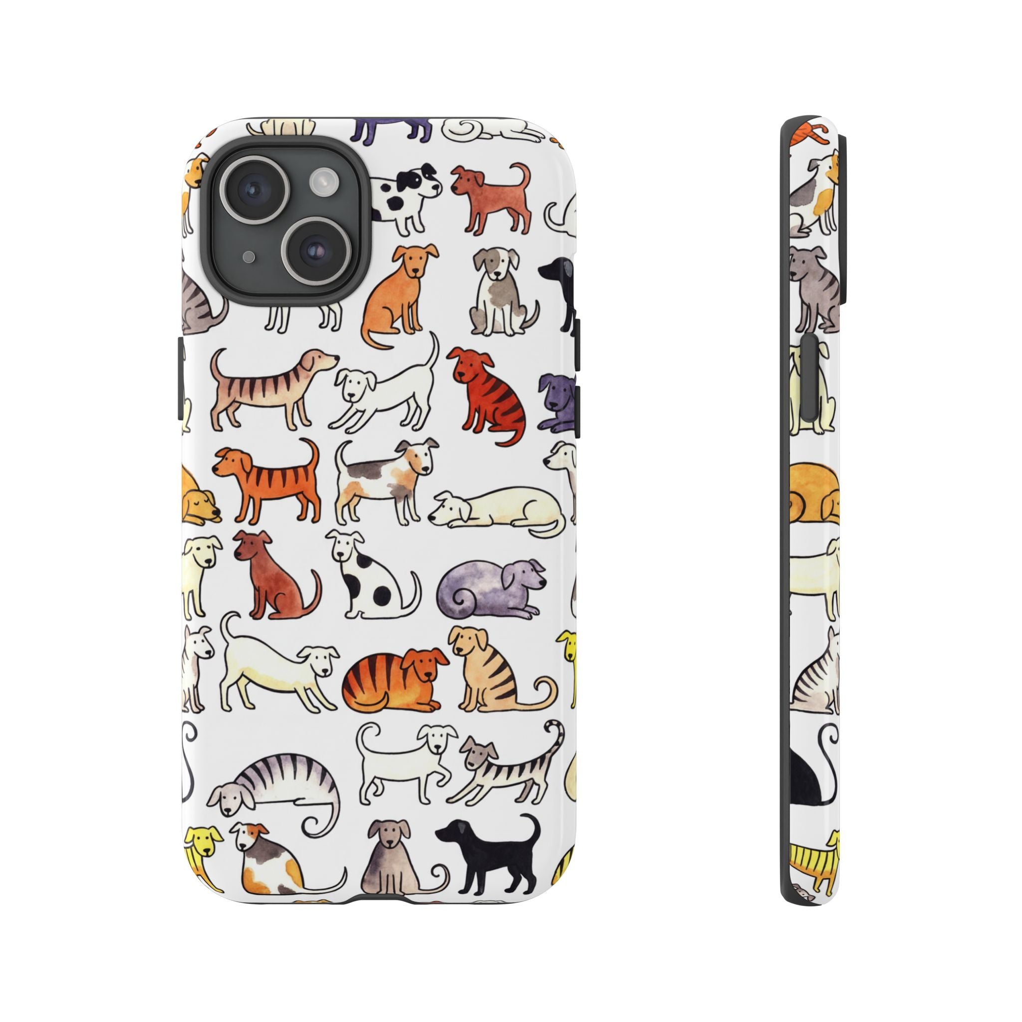 Dog Pattern iPhone Case | Cute Colourful Dogs