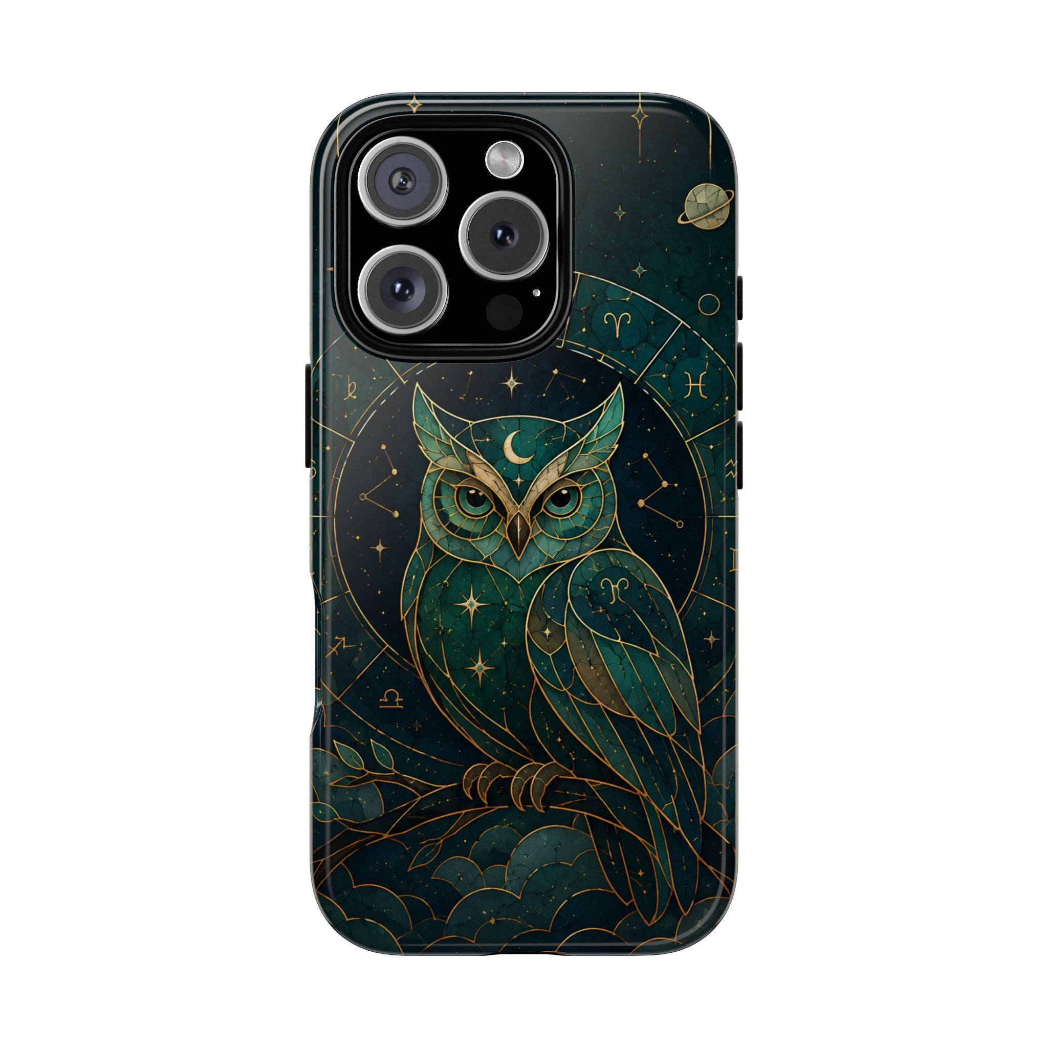 Moonlit Owl iPhone Case | Stained Glass Owl iPhone Case