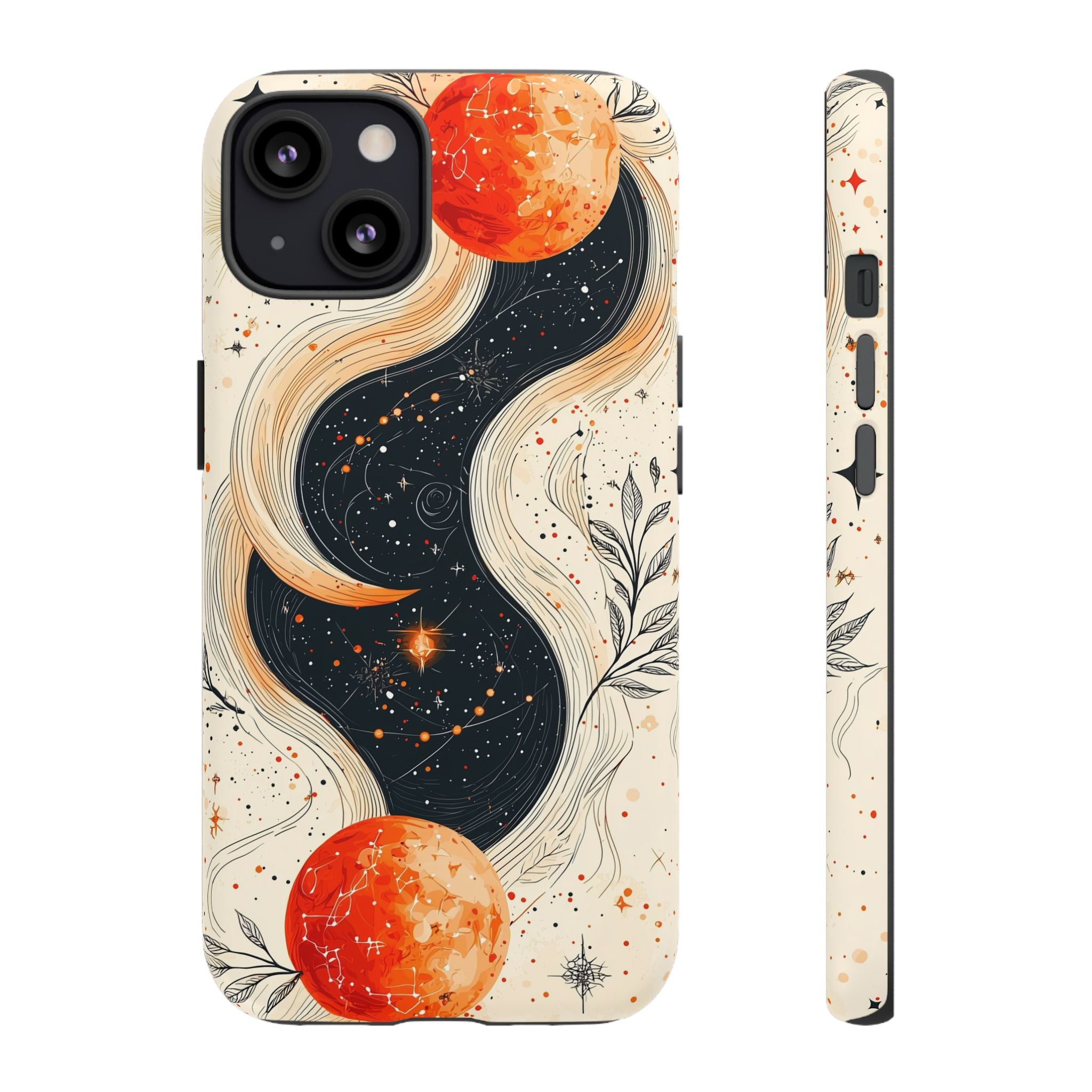 Astrology Galaxy iPhone Case | Red Moon Celestial