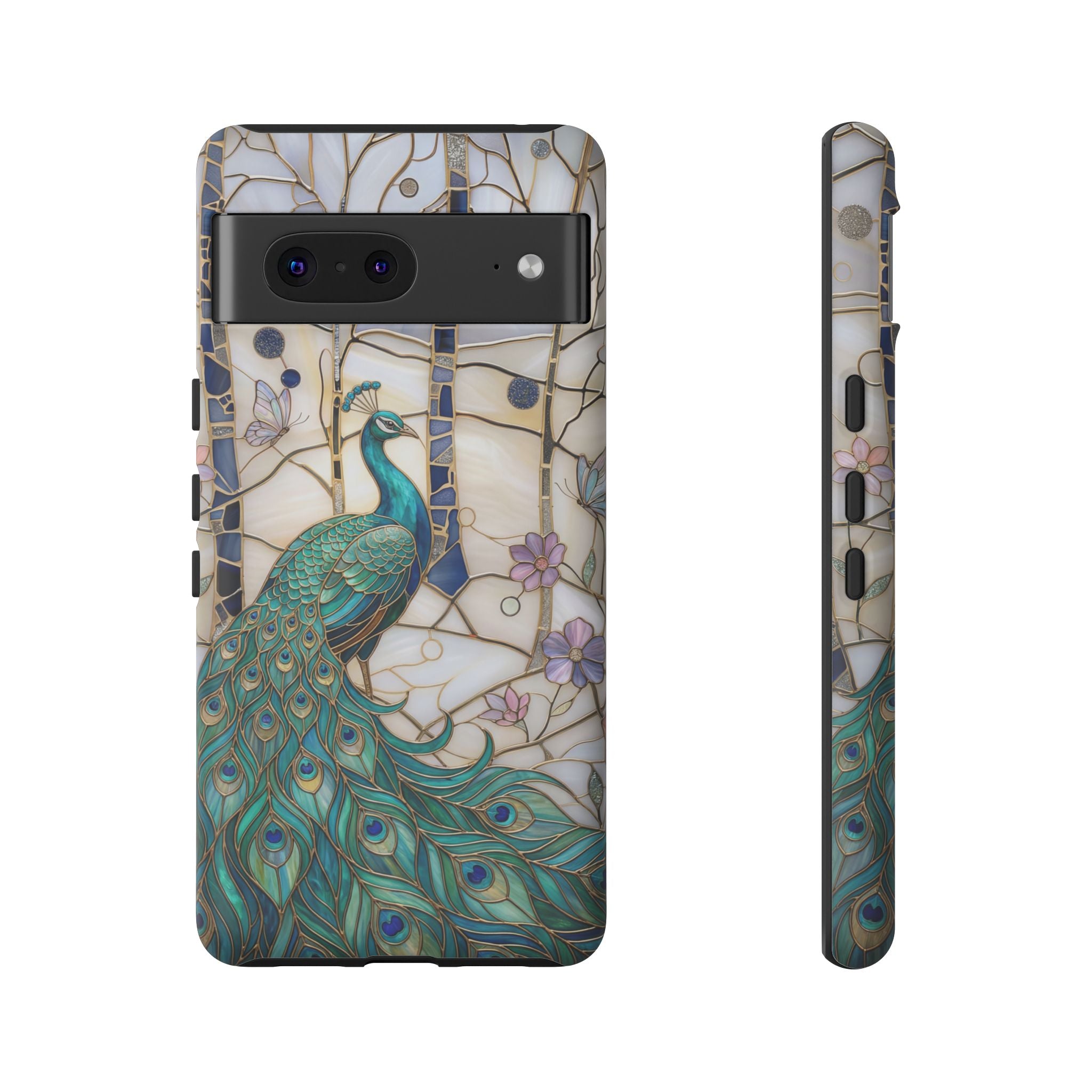 Peacock Stained Glass Google Pixel Case