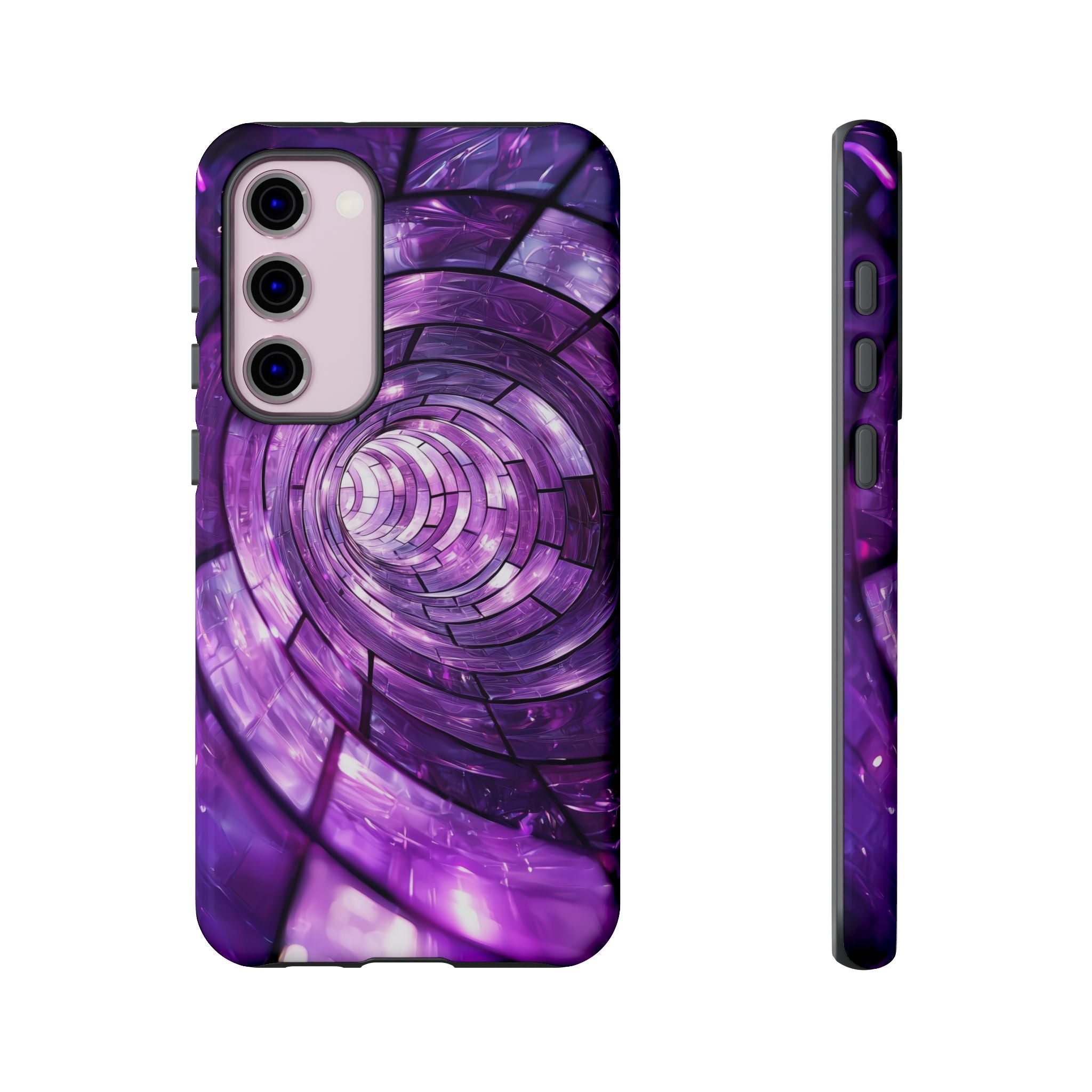 Purple Vortex Tough Samsung Galaxy Case — Abstract Spiral Protective Cover