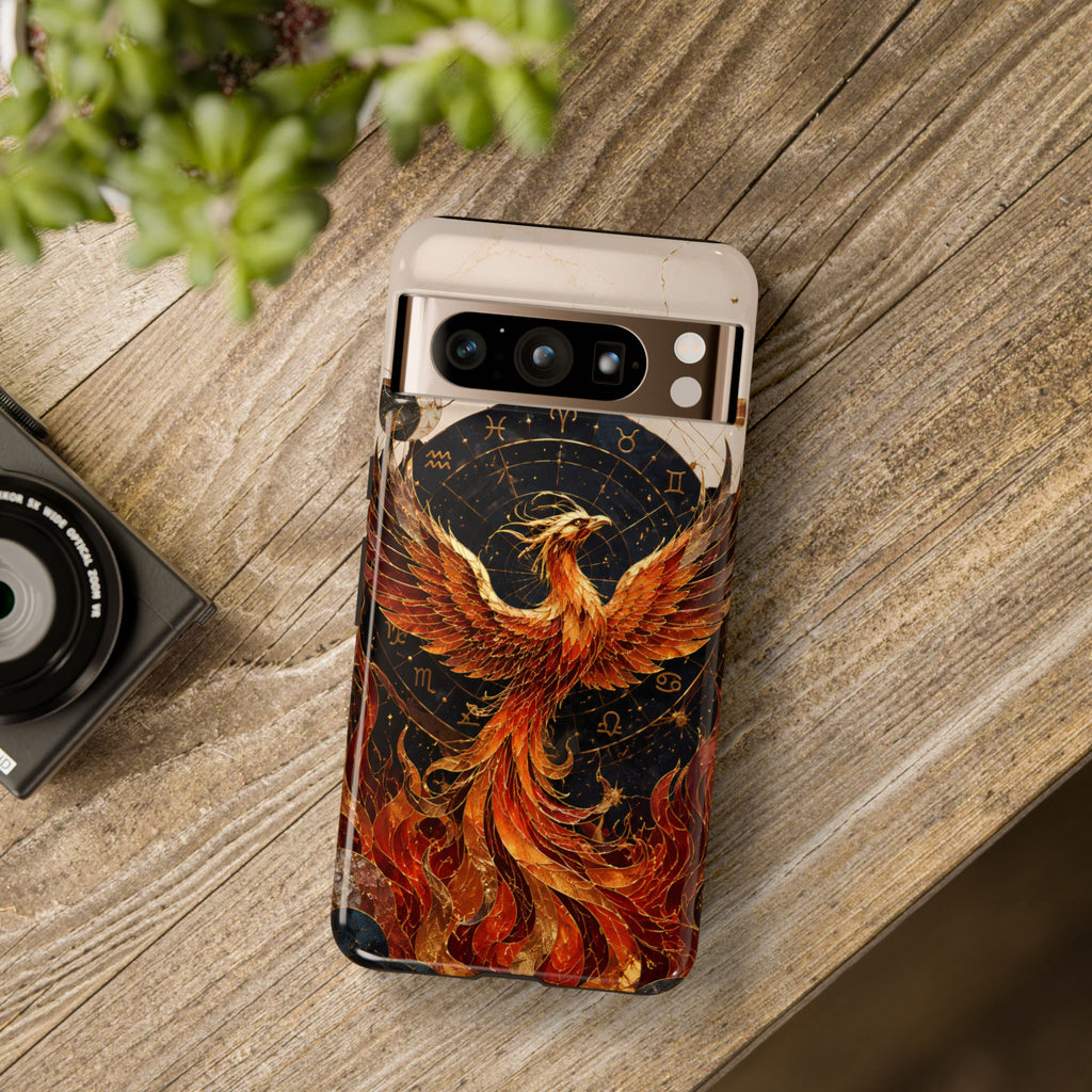 Phoenix Google Pixel Phone Case | Celestial Fire Bird Case