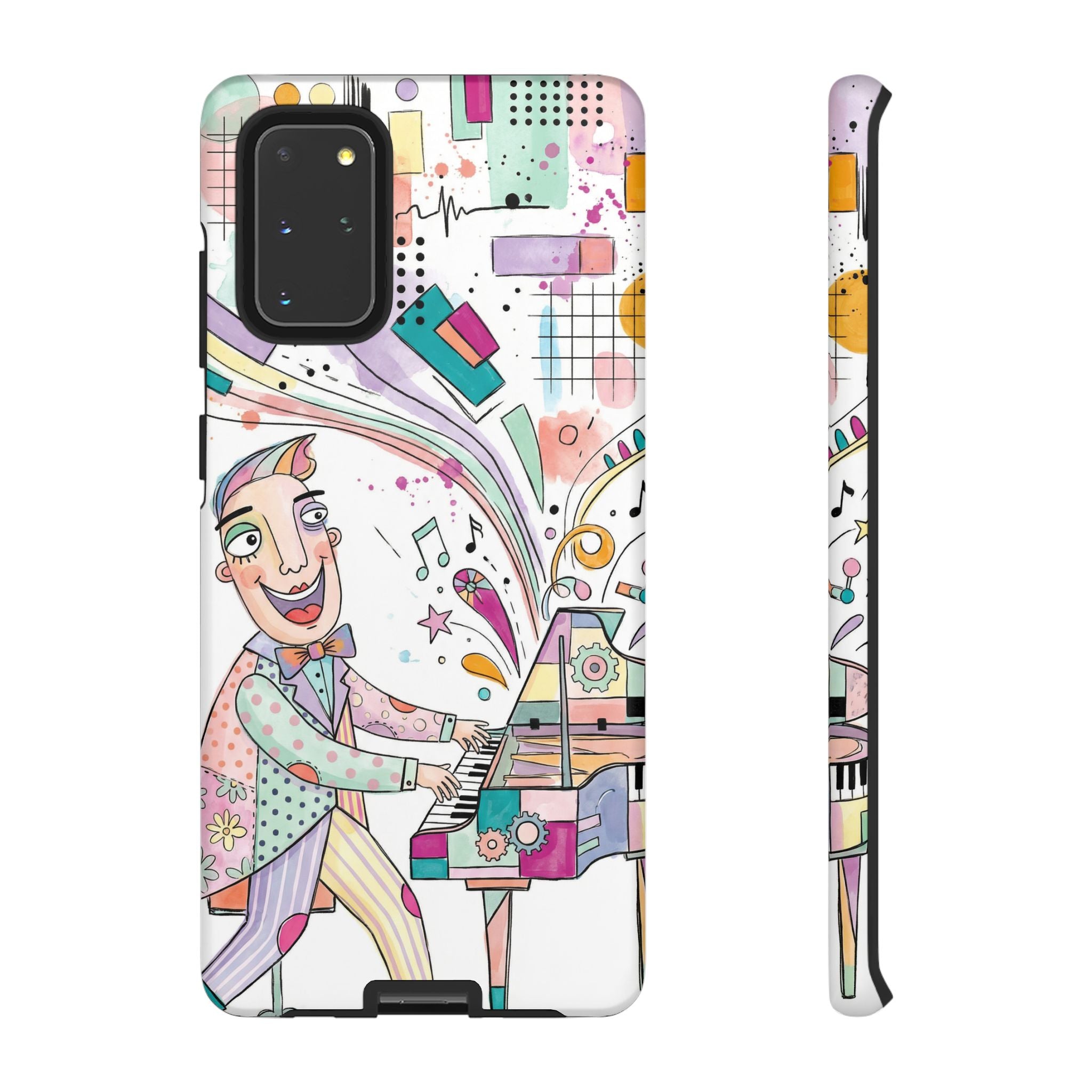 Musical Pianist Samsung Galaxy Phone Case | Colorful Whimsical Piano Art