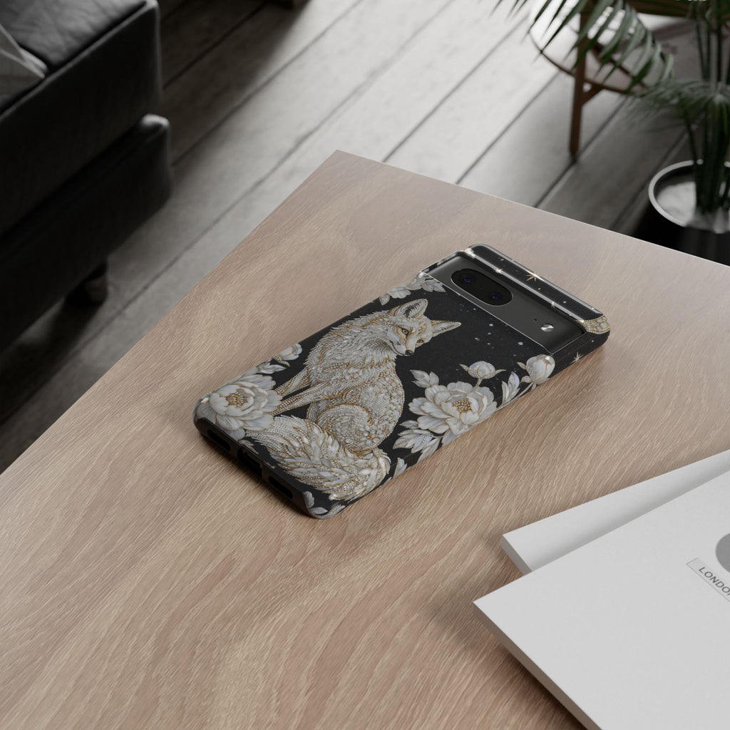 Mystic Fox Moon Google Pixel Phone Case | Celestial Floral iPhone Cover