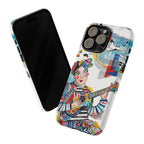 Artistic Musician iPhone Case | Colorful Guitar Cityscape Tough Case