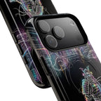Neon Samurai MagSafe iPhone Case | Cyberpunk City Armor