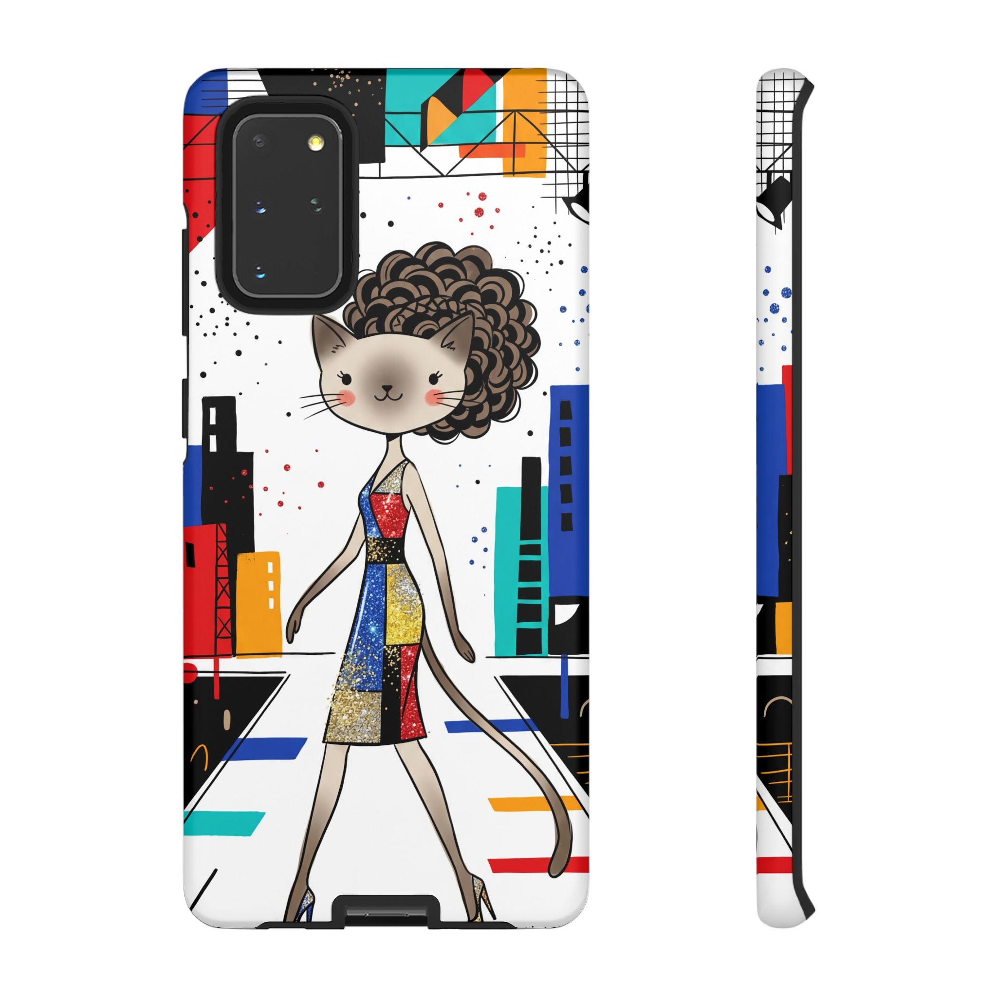 Catwalk City Samsung Galaxy Phone Case | Cute Fashion Cat