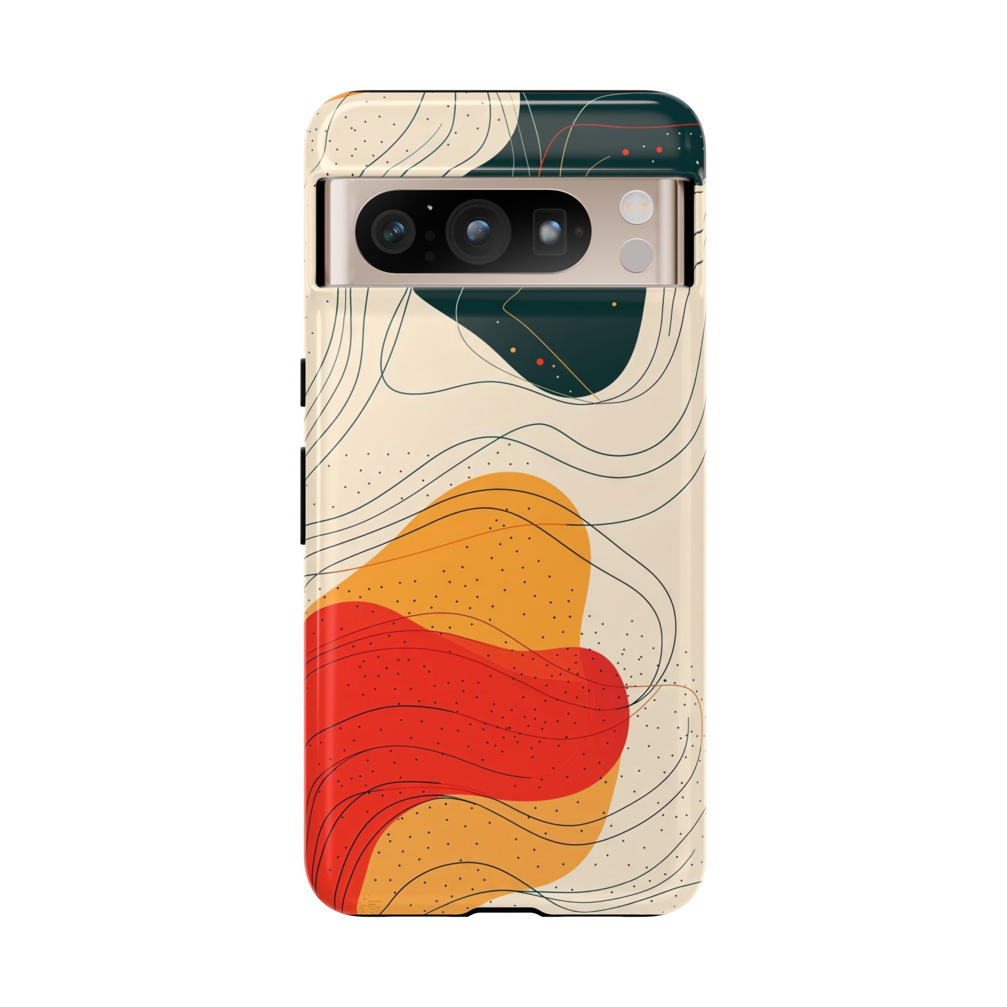 Abstract Retro Waves Google Pixel Case | Colourful Modern Art