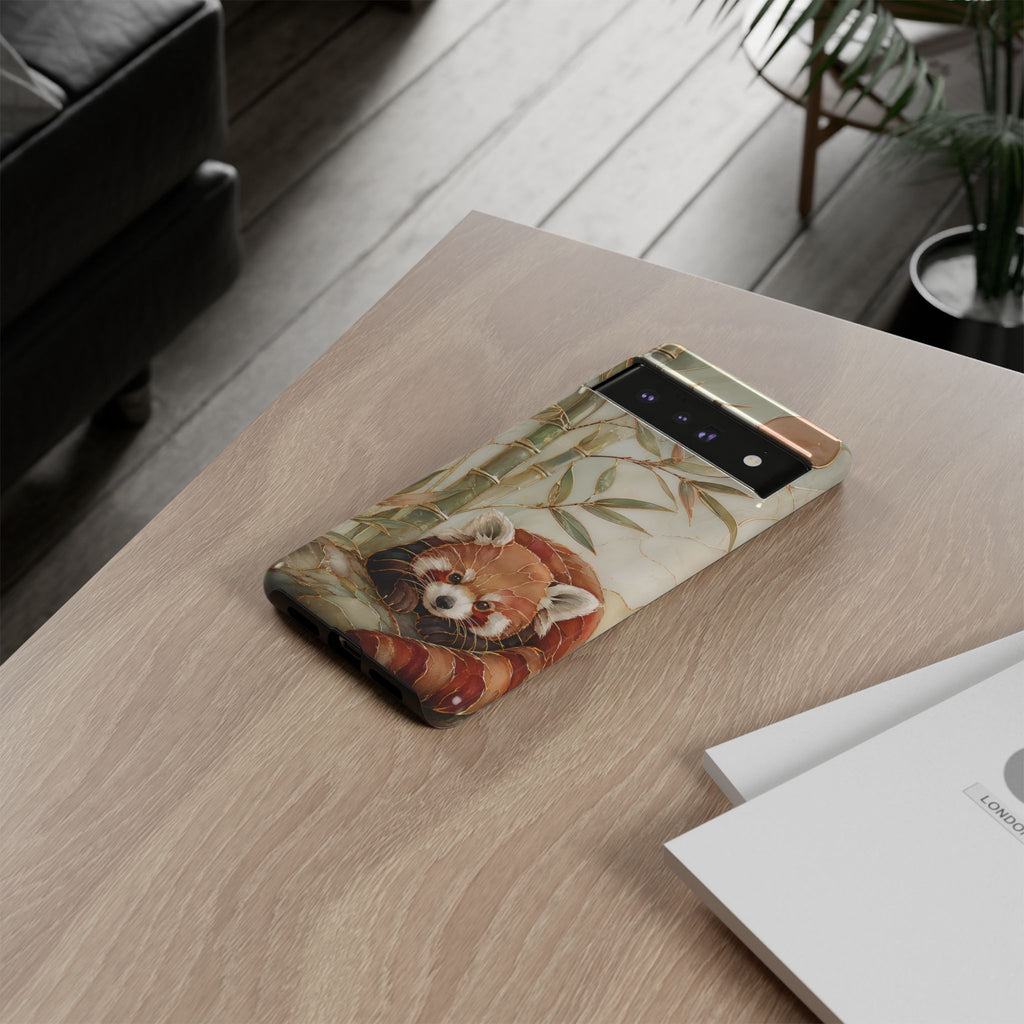 Red Panda Google Pixel Phone Case | Bamboo Forest Phone Case
