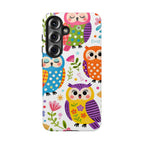 Simpatica Cover Protettiva Búho Colorato per Samsung Galaxy | Cover Rigida con Fantasia di Búho Carino