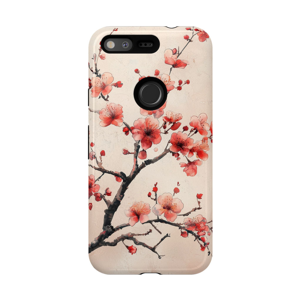 Cherry Blossom Google Pixel Phone Case | Pink Blossom Branch Design