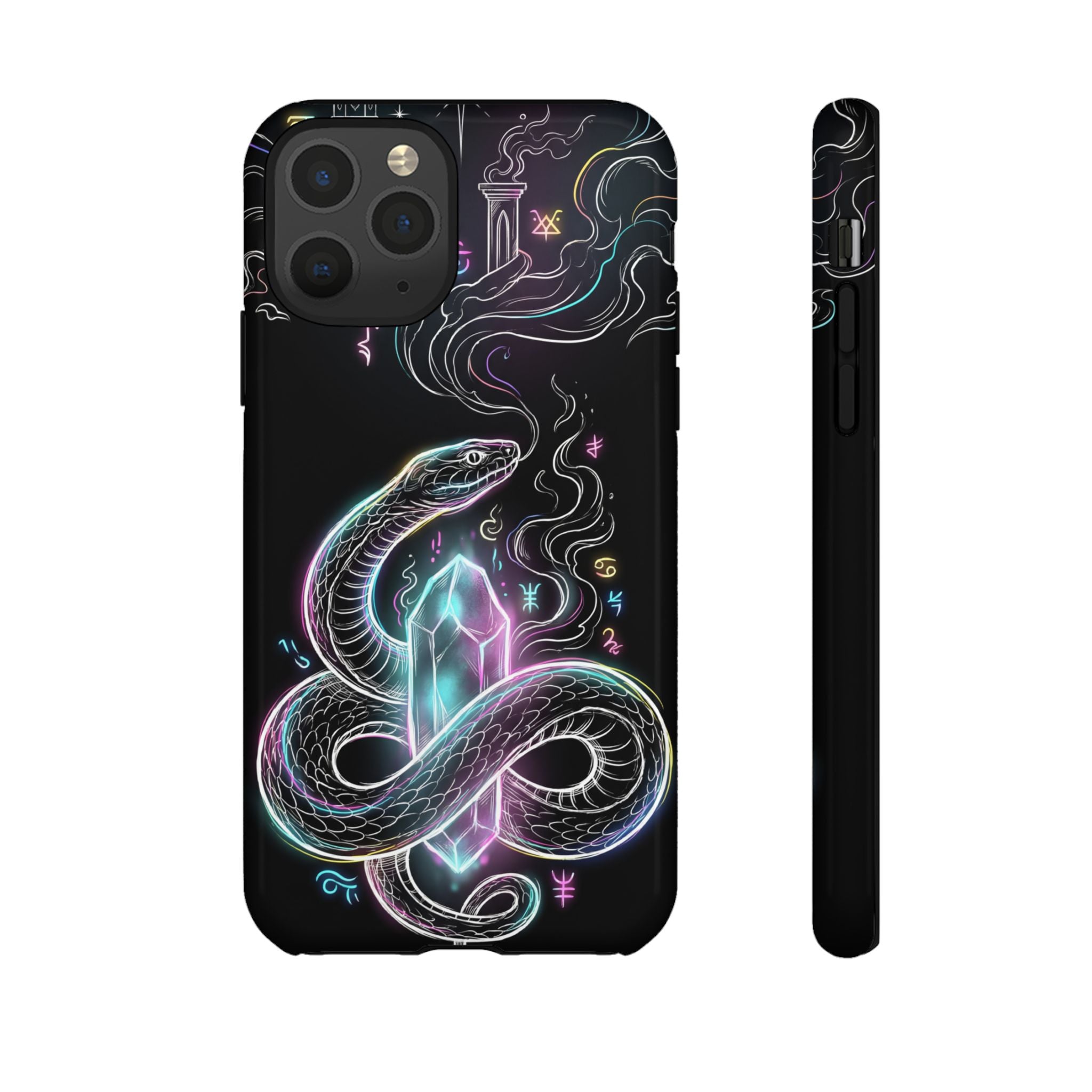Neon Occult  Mystic Snake Crystal iPhone Case