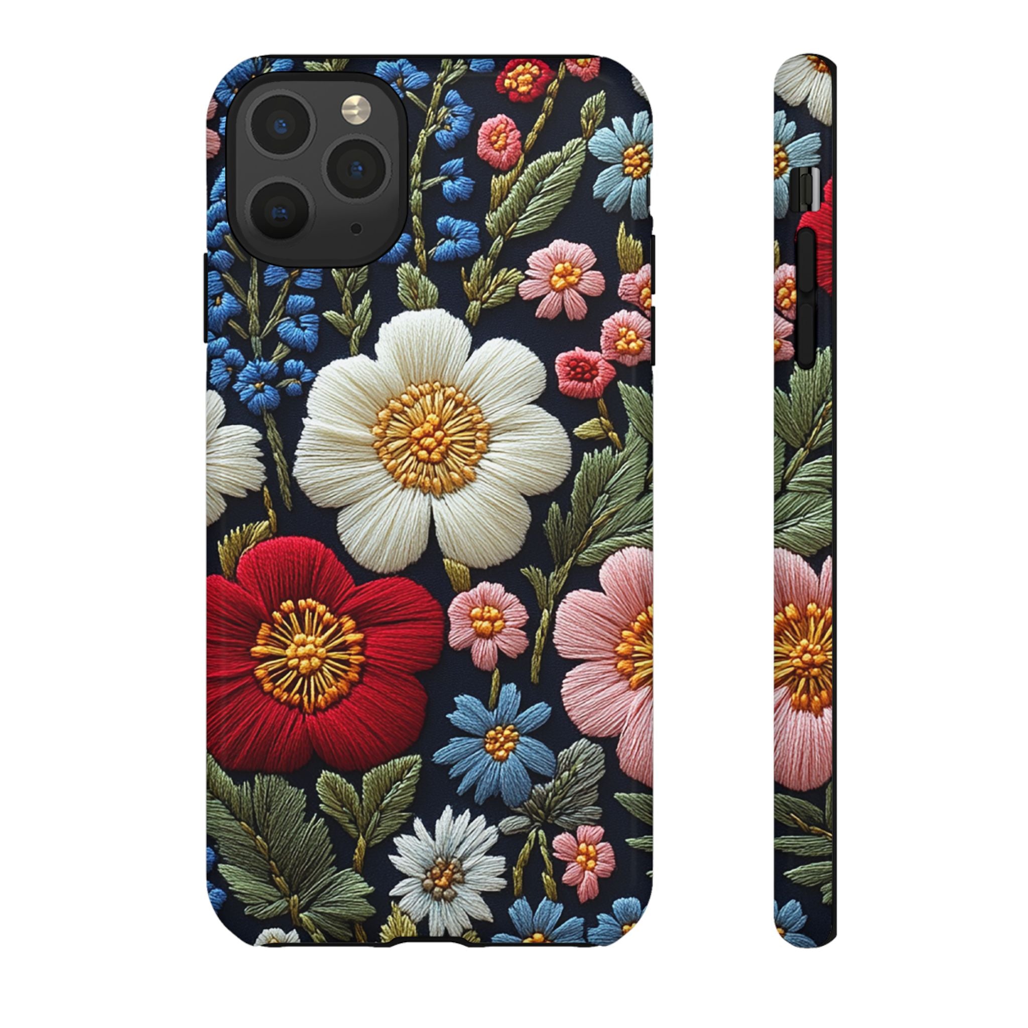 Floral Embroidered Garden iPhone Case