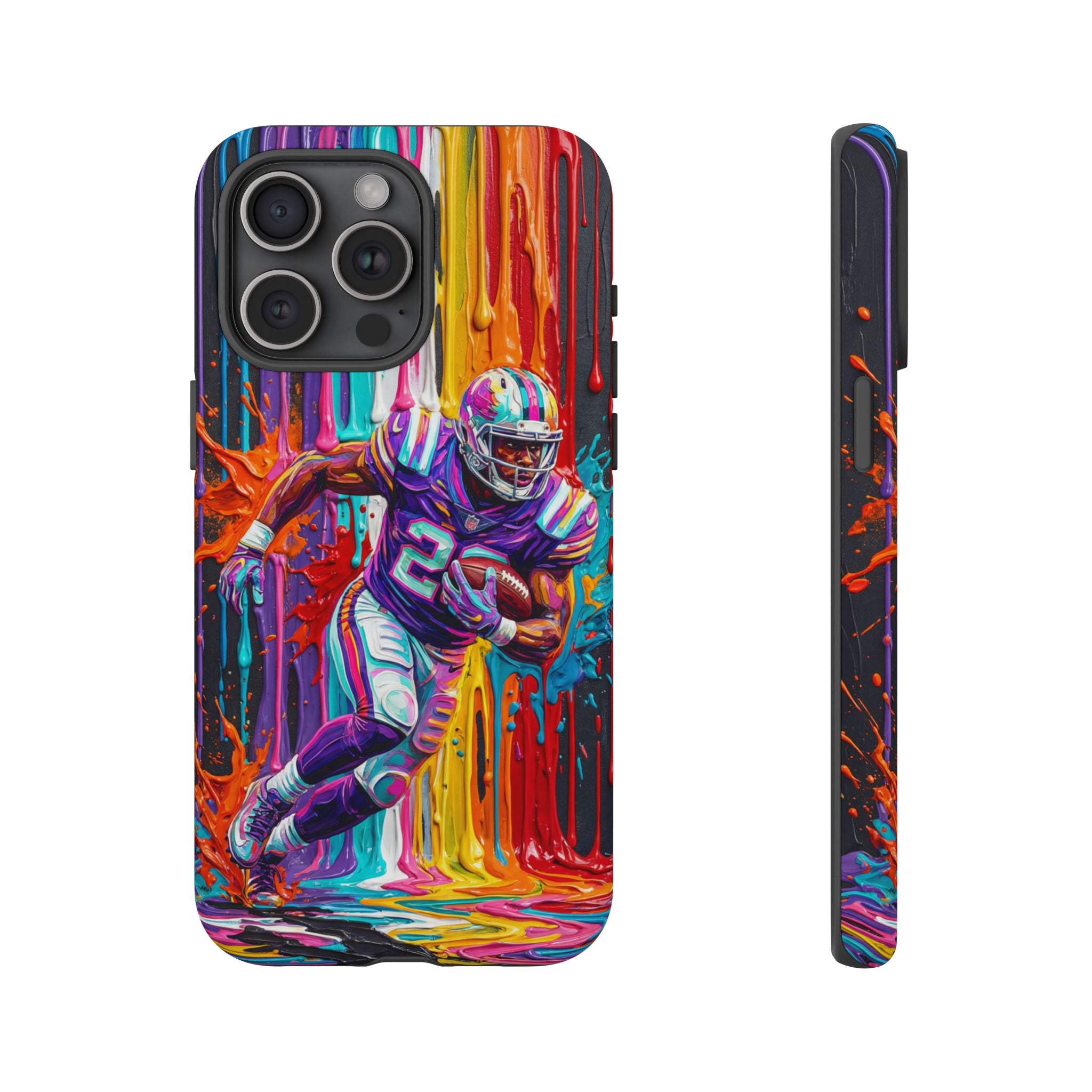 Vibrant American Football Runner iPhone Case