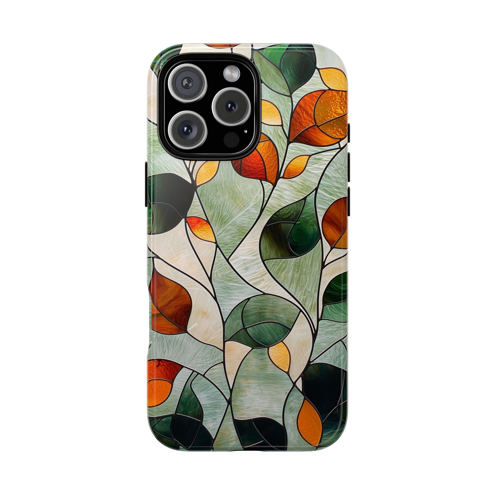 Autumn Stained Glass Leaf iPhone Case