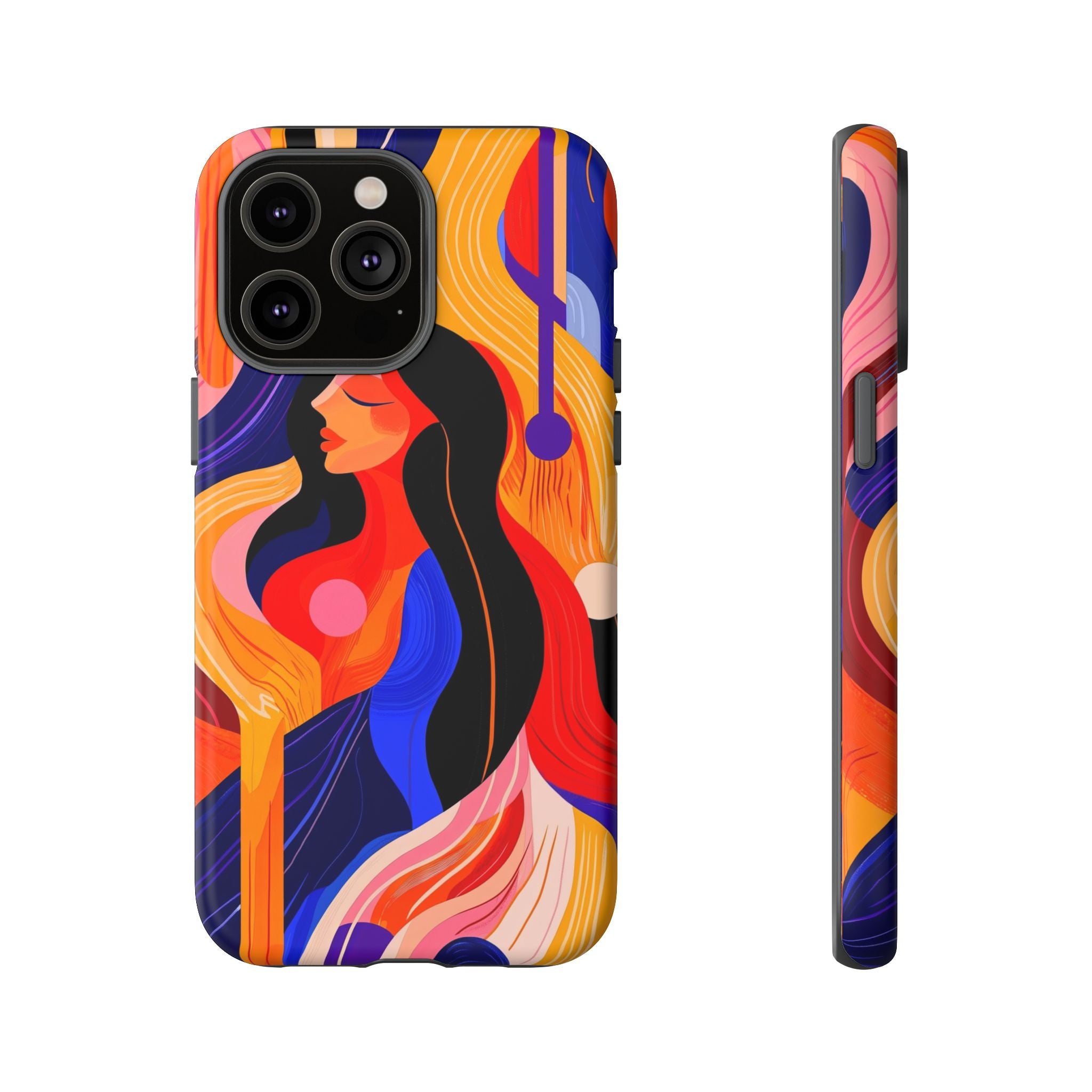 Abstract Colourful Woman iPhone Tough Case | Vibrant Artistic