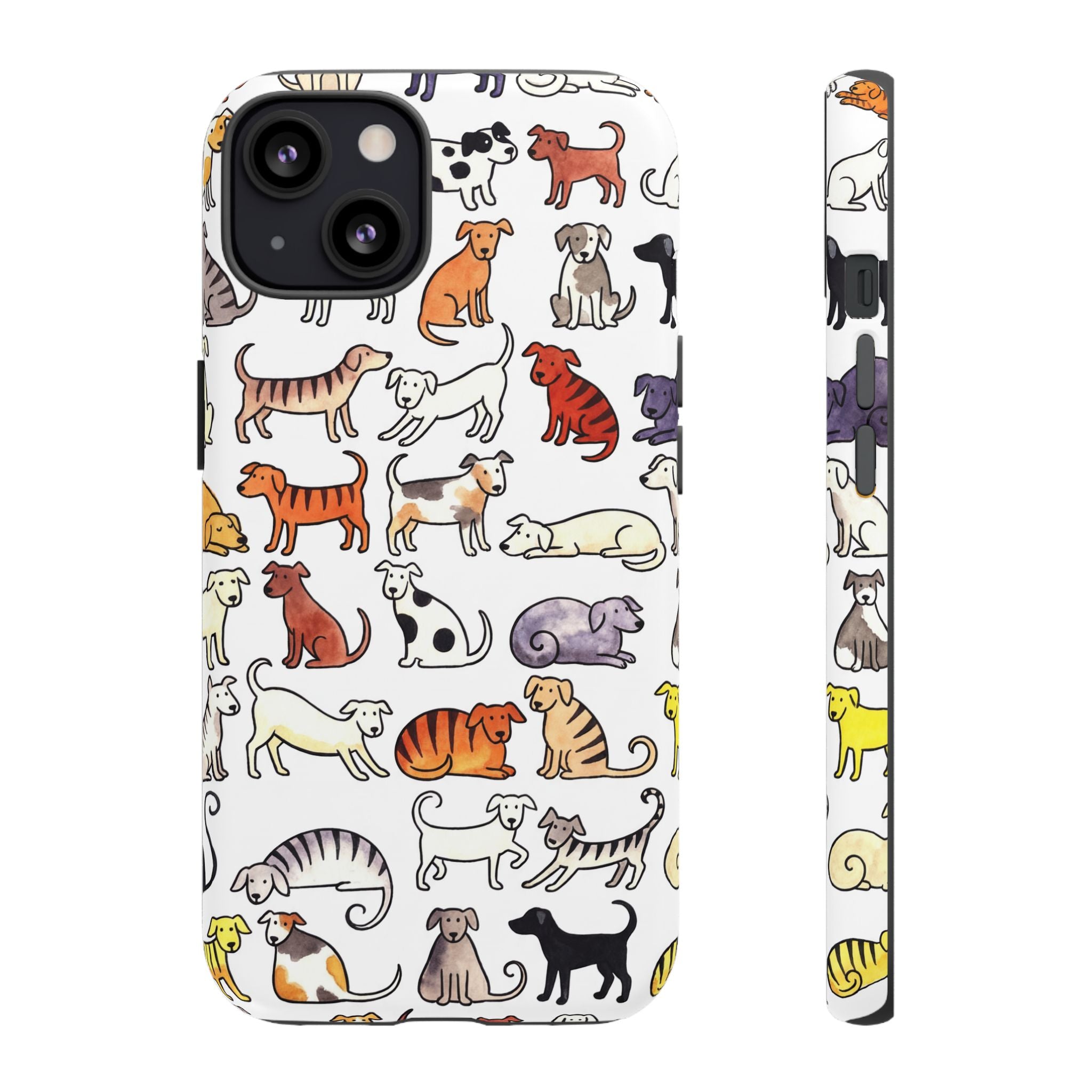 Dog Pattern iPhone Case | Cute Colourful Dogs