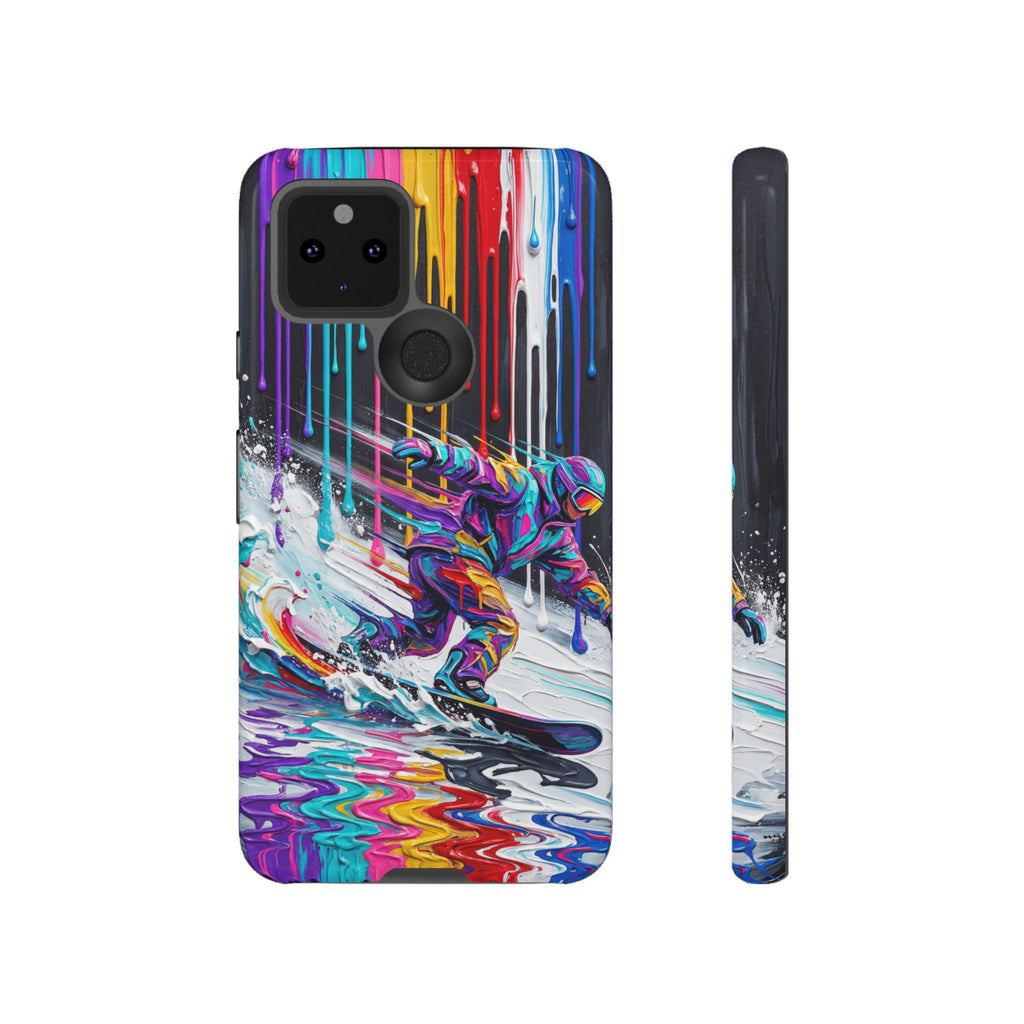 Colourful Snowboarder Art Google Pixel Phone Case