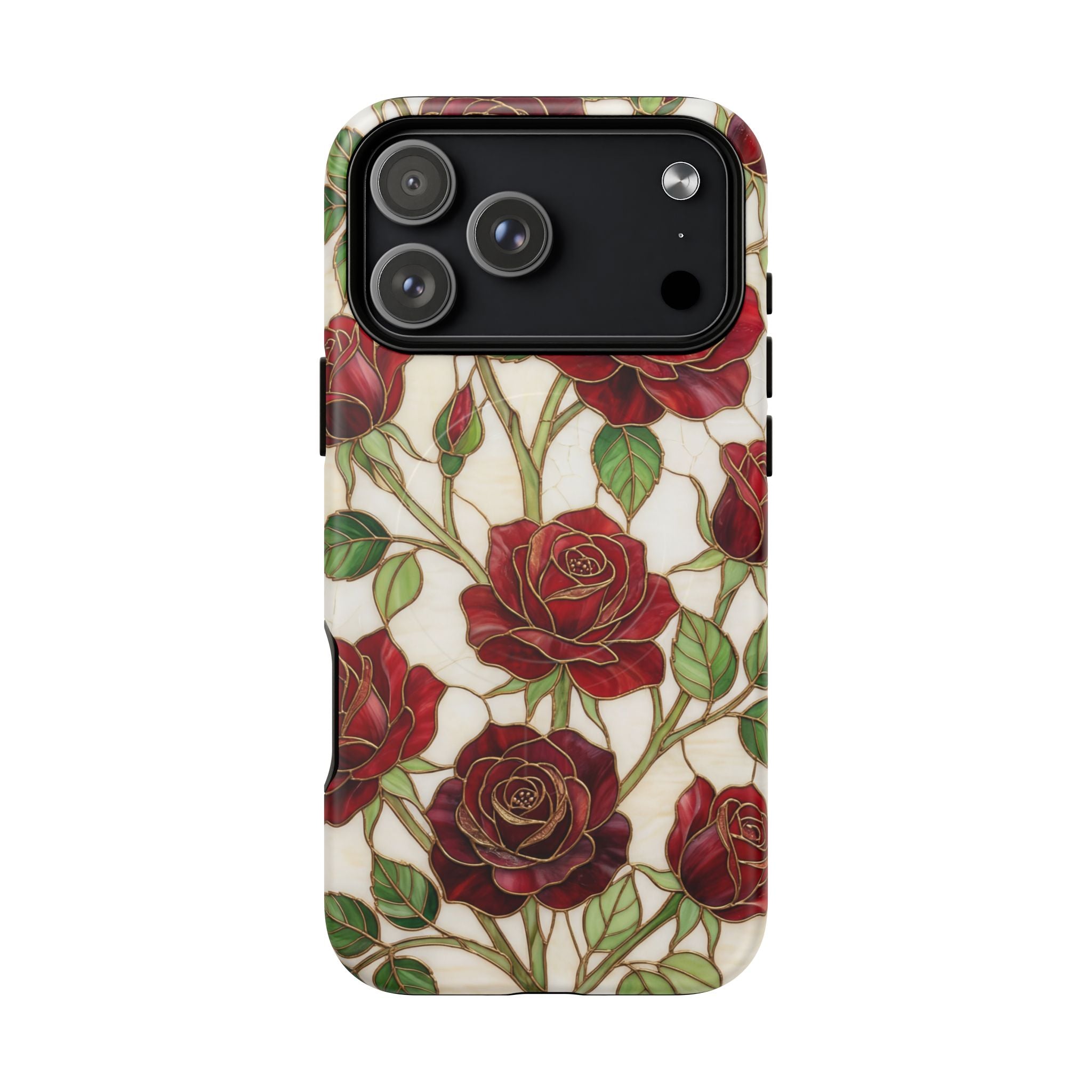 Rose Vines Tough MagSafe Phone Case — Floral Protective iPhone Cover