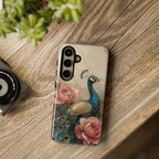 Peacock & Rose Samsung Galaxy Phone Case | Vintage Floral Phone Case