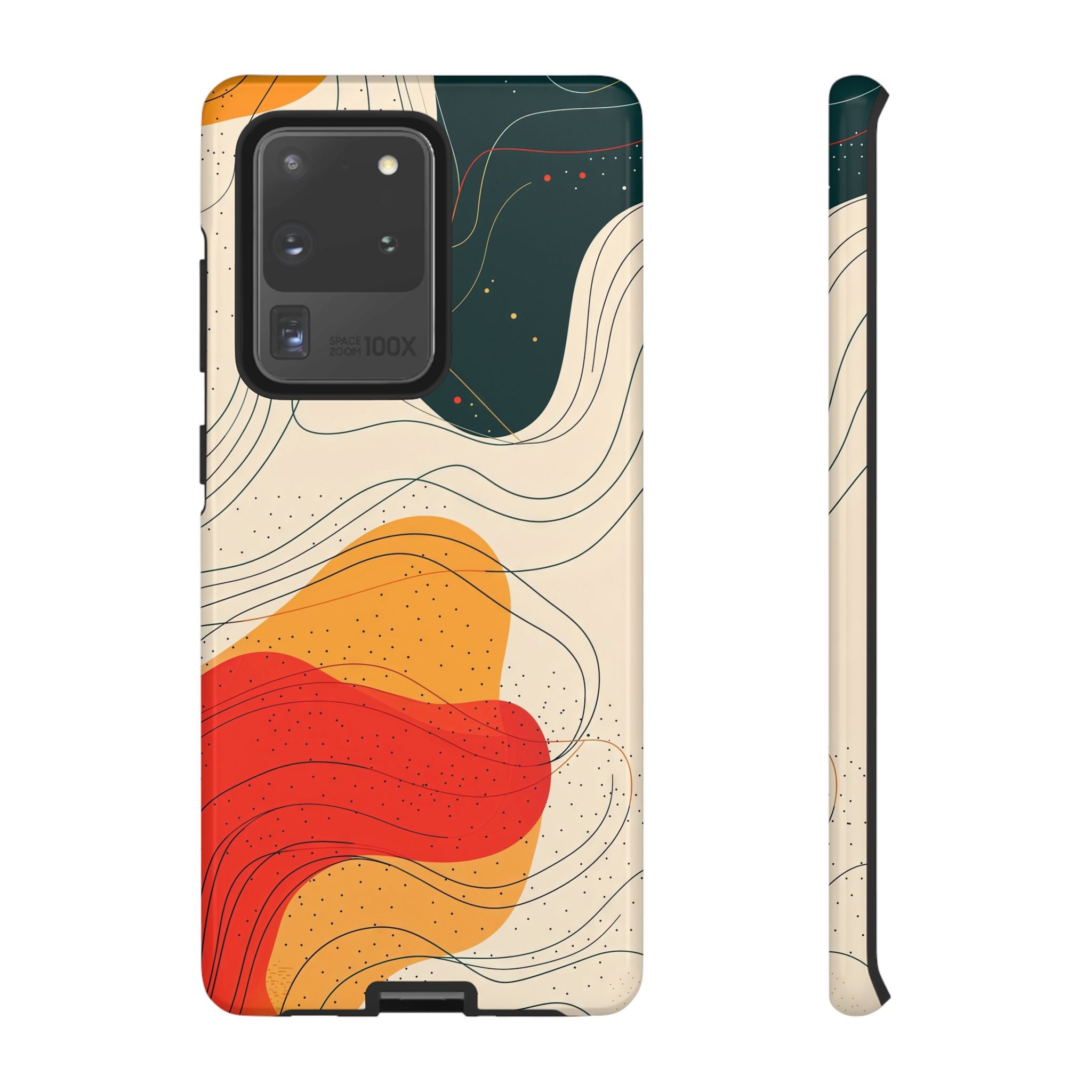 Abstract Retro Waves Samsung Galaxy Case | Colourful Modern Art
