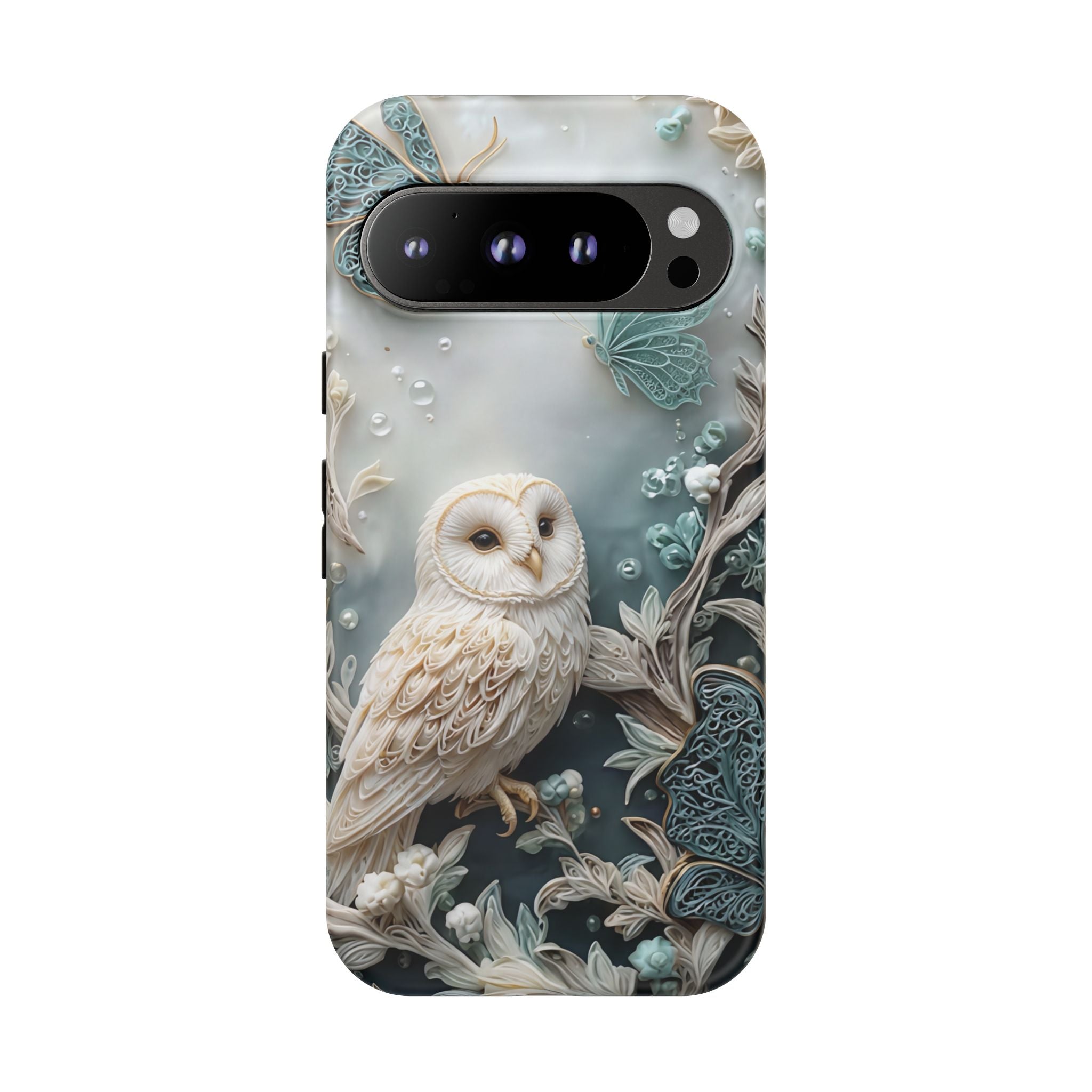 Barn Owl & Butterflies Tough Google Pixel Case