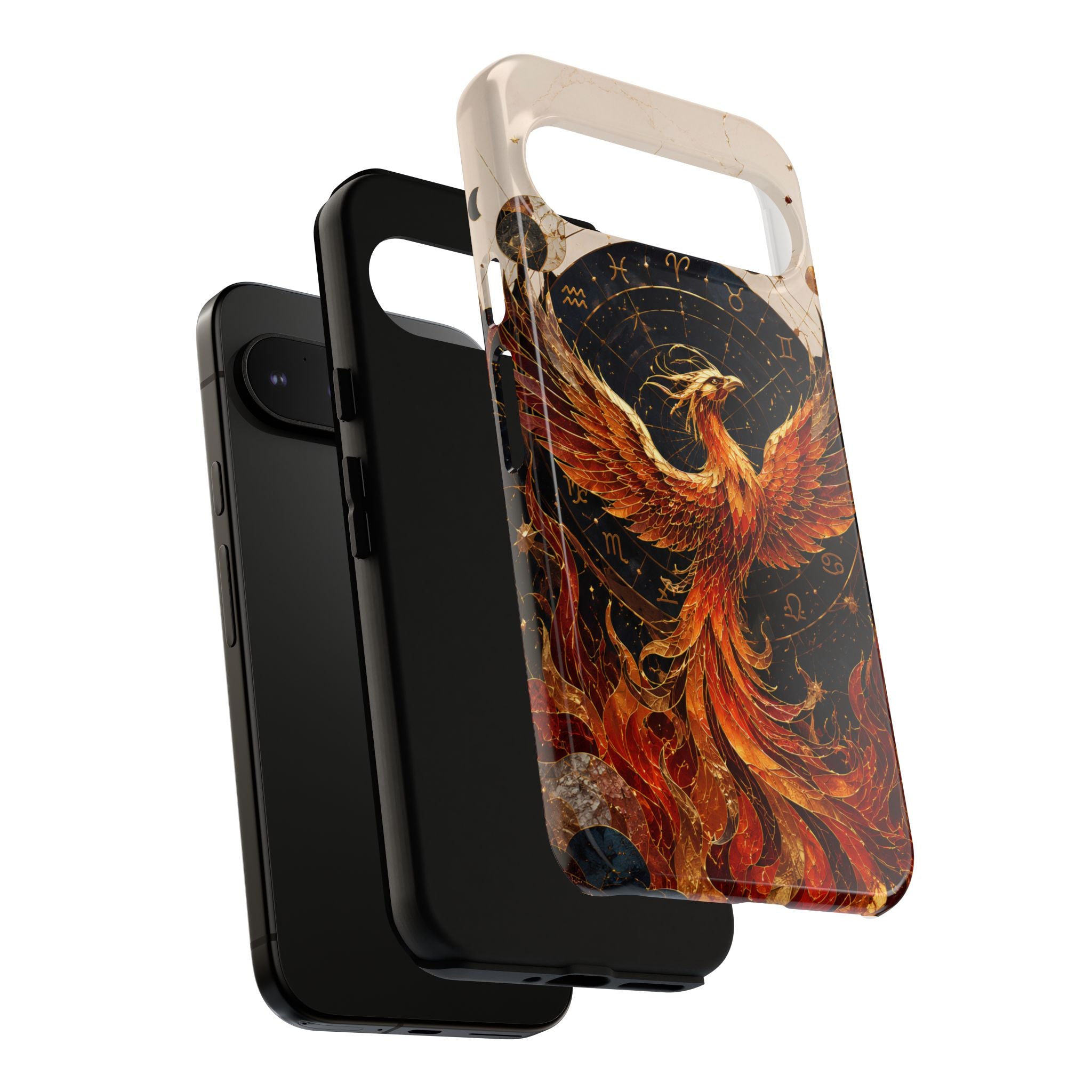 Phoenix Google Pixel Phone Case | Celestial Fire Bird Case