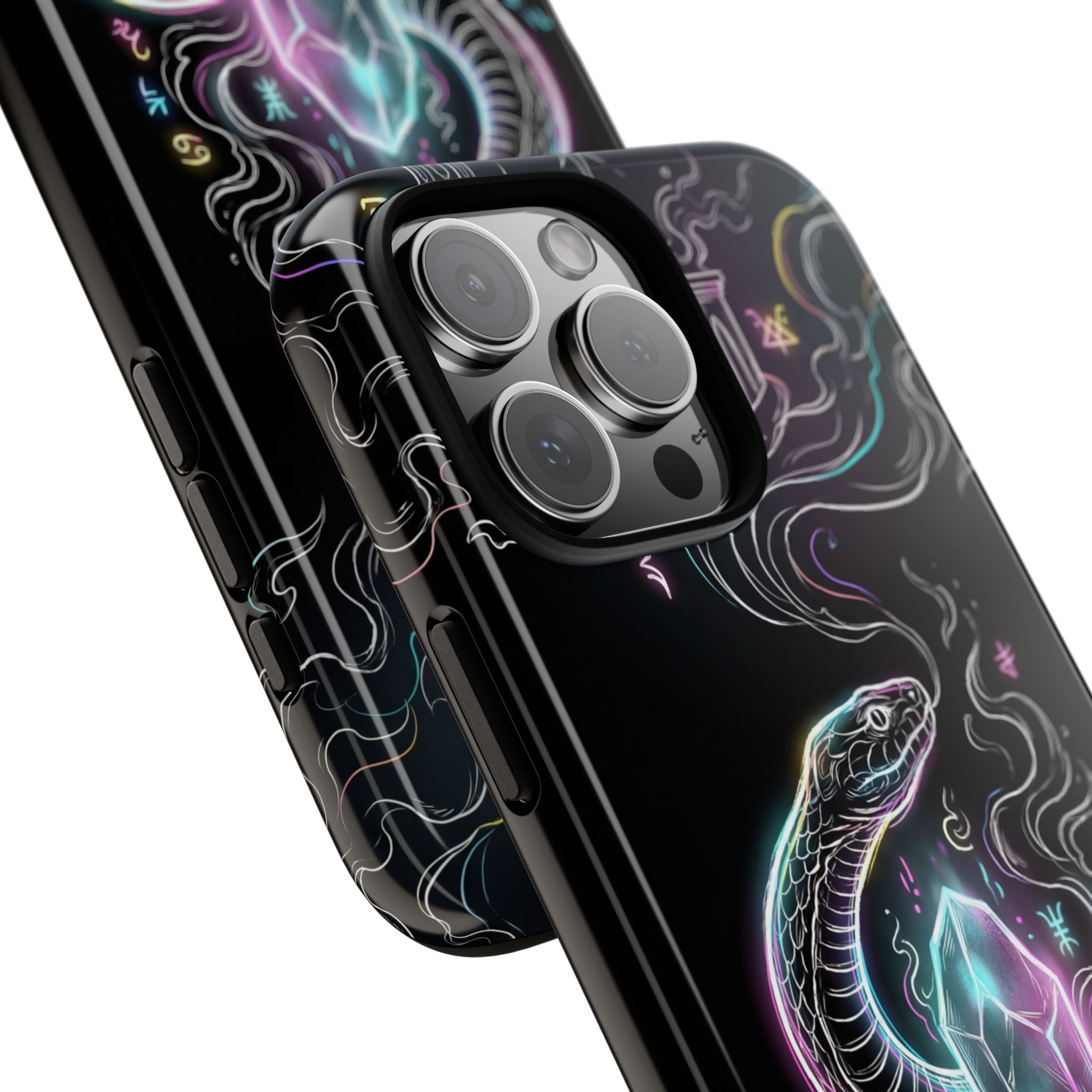 Neon Occult  Mystic Snake Crystal iPhone Case