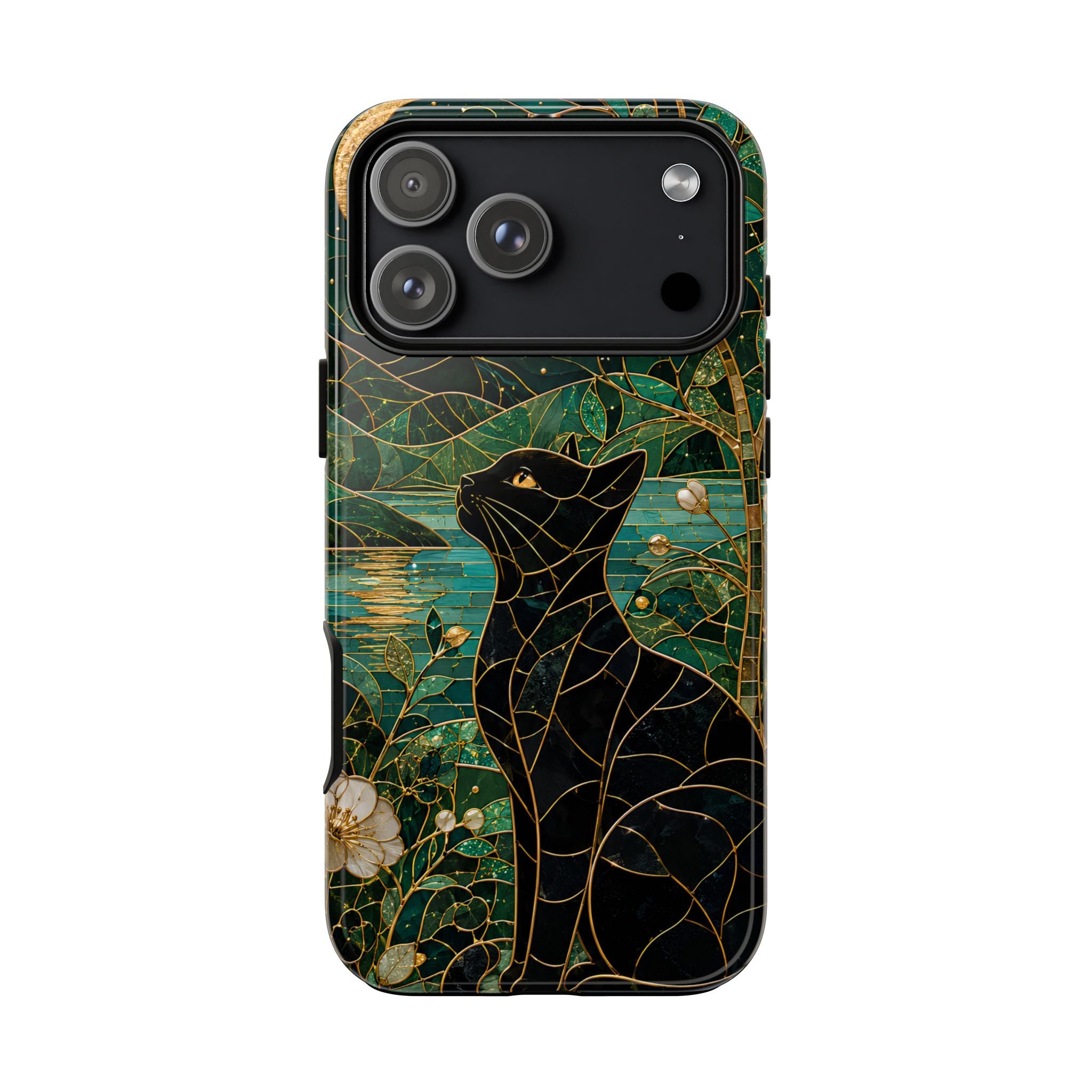 Black Cat iPhone Case | Enchanted Cat Art Cover