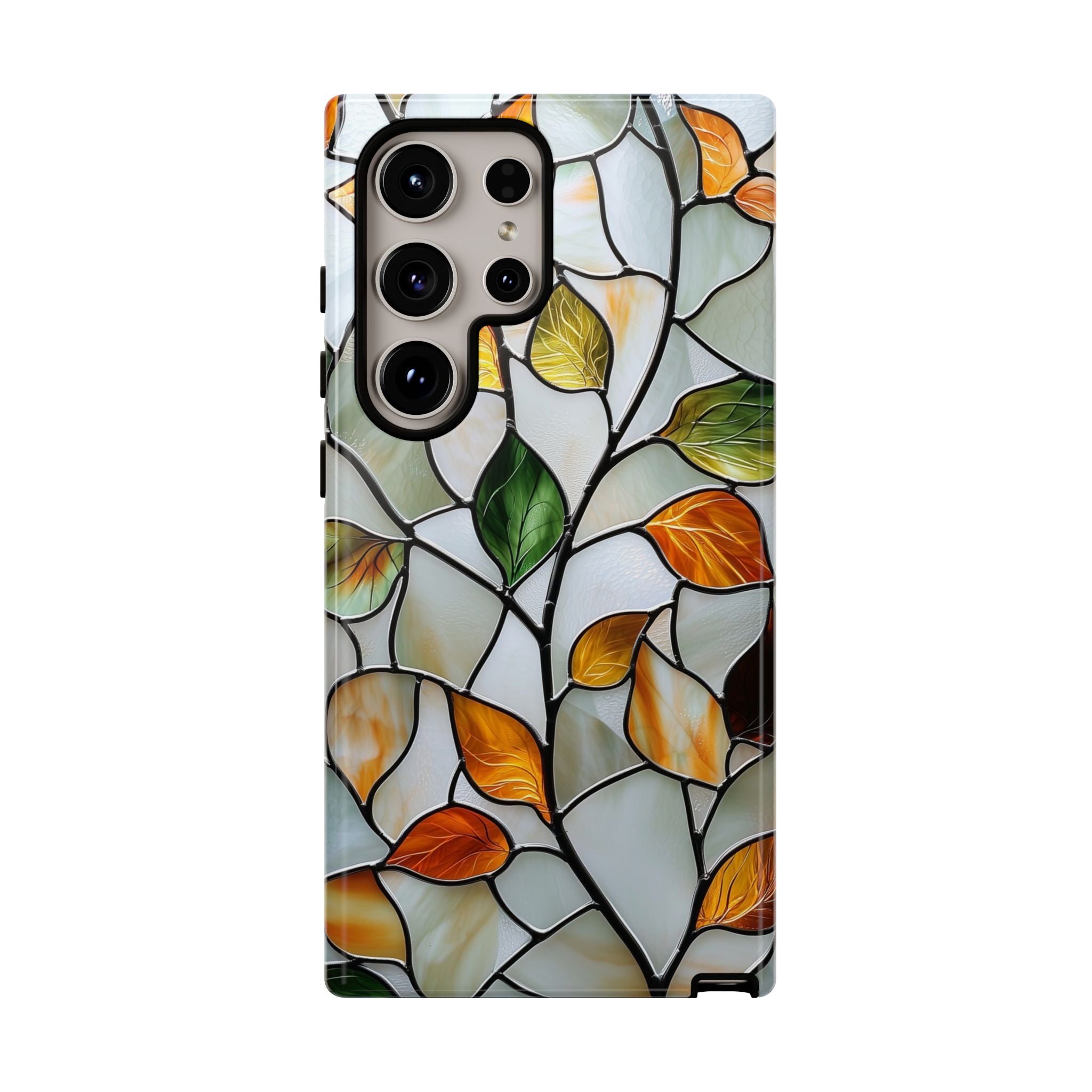 Stained Glass Autumn Leaves Mosaic Samsung Galaxy S Case