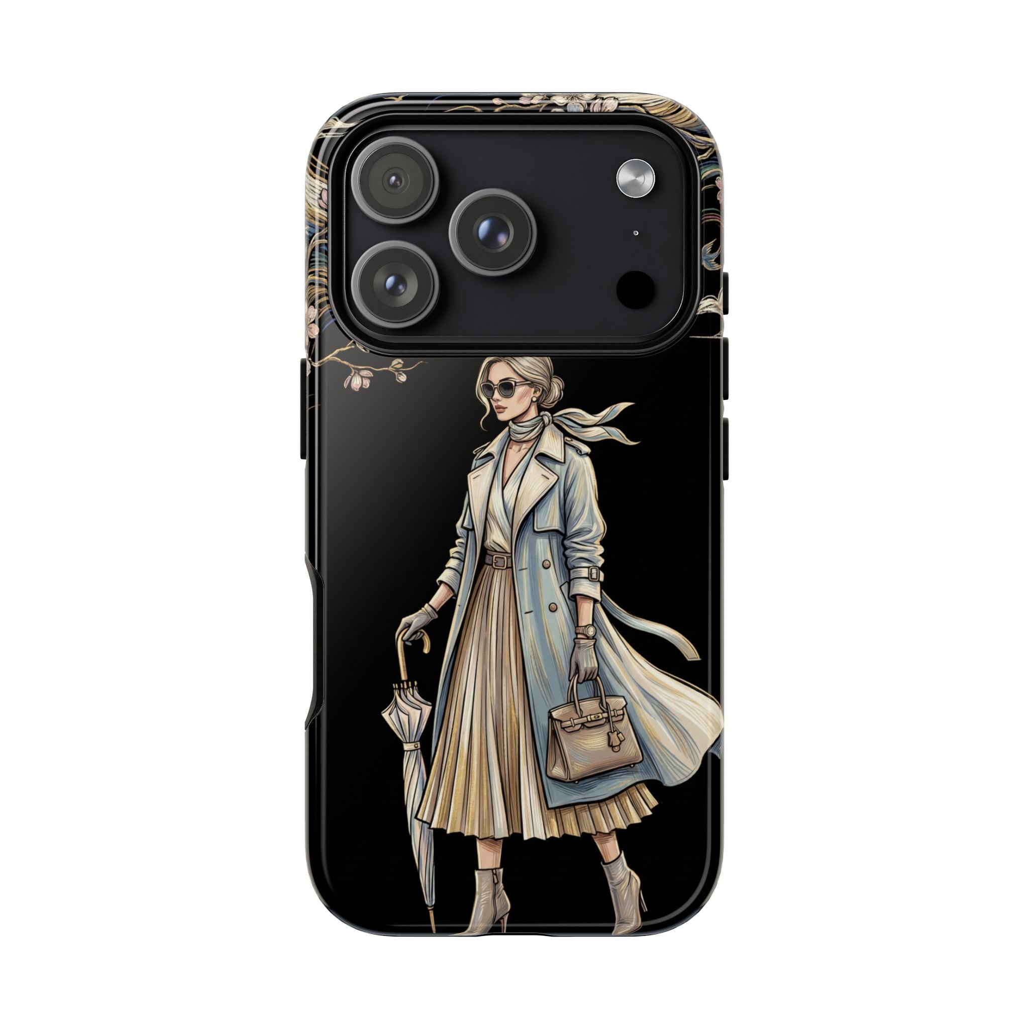 Vintage Chic iPhone Case | Stylish Woman Illustration