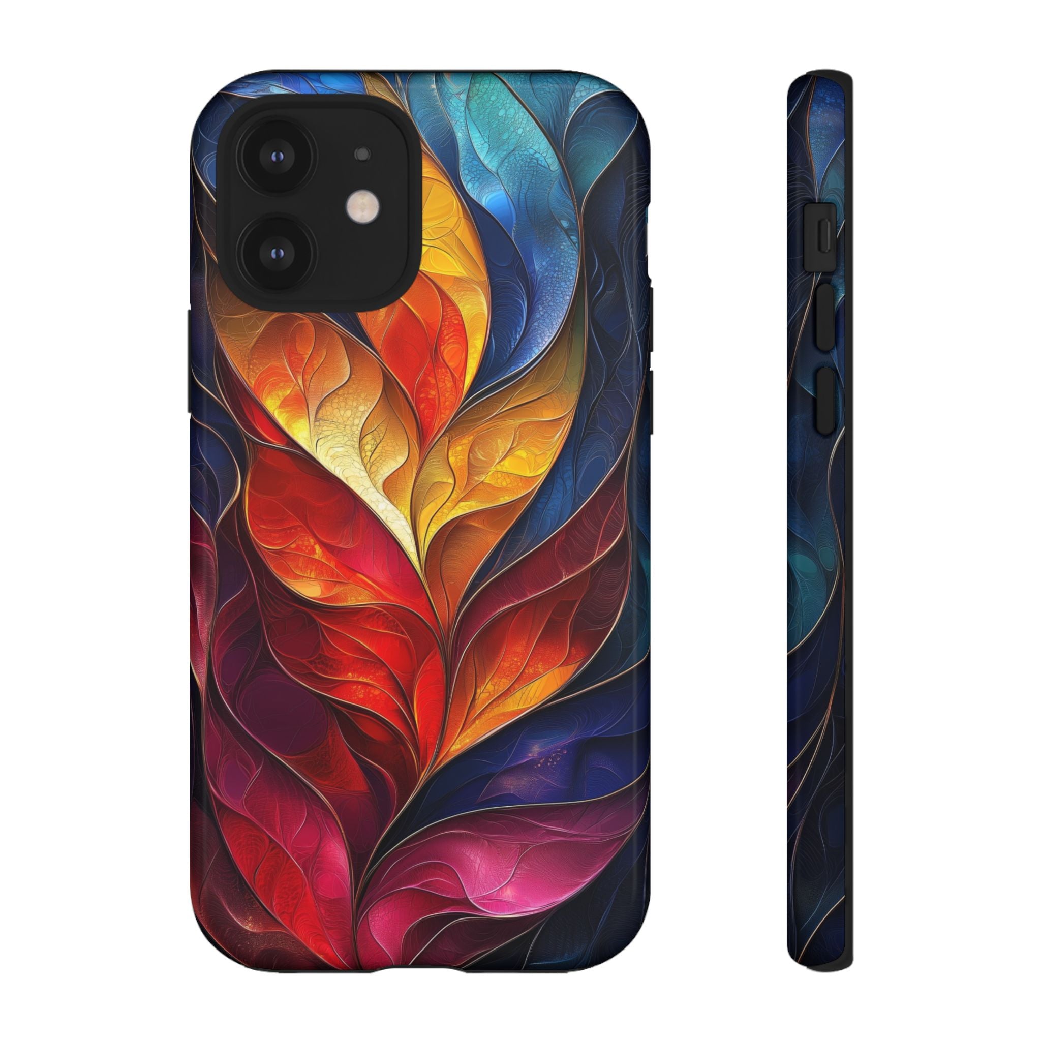 Abstract Colourful Leaf iPhone Case