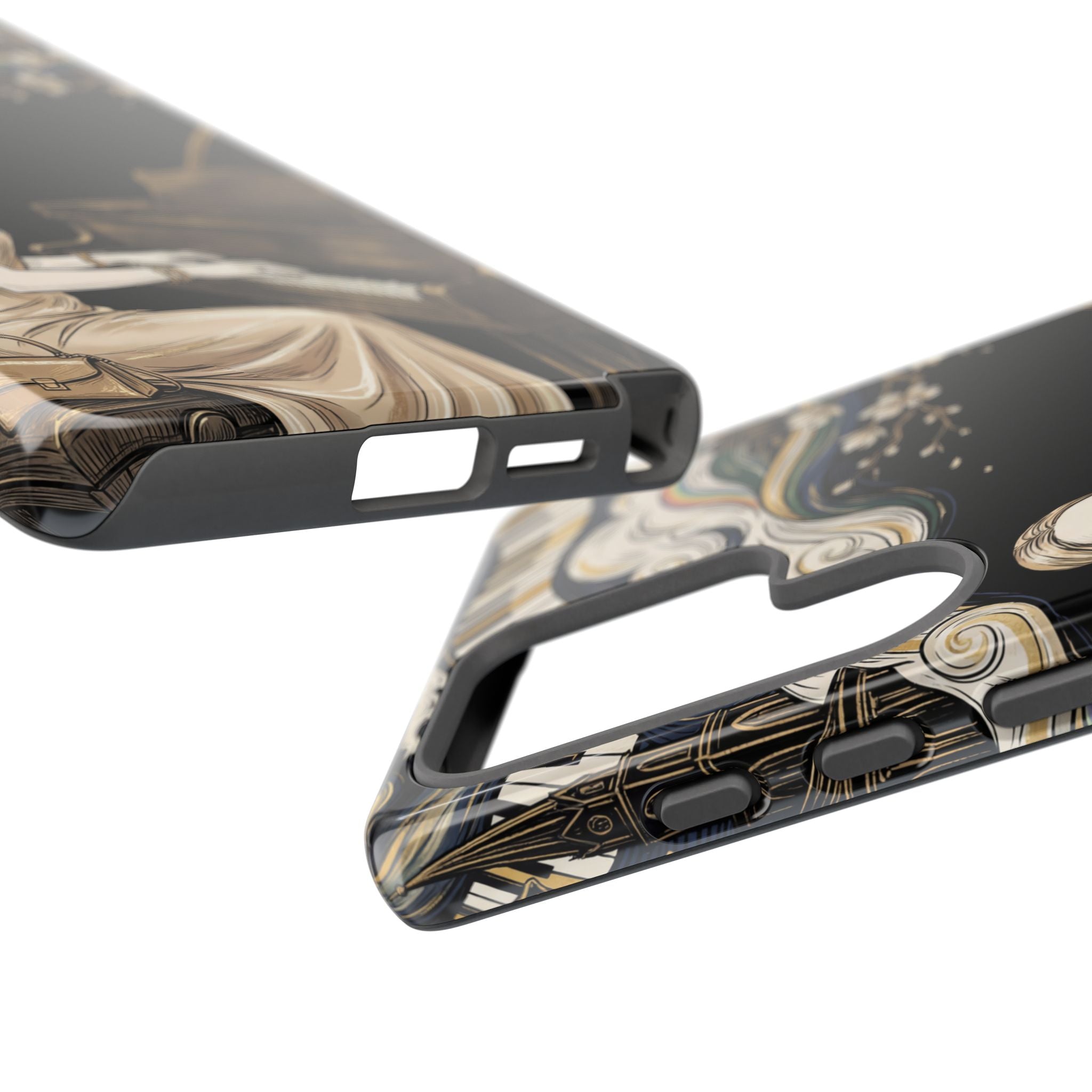 Elegant Piano Woman Samsung Galaxy Phone Case | Vintage Art Deco Music Design