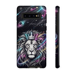 Galaxy Lion Samsung Galaxy Phone Case | Neon Crowned Lion Protective Case