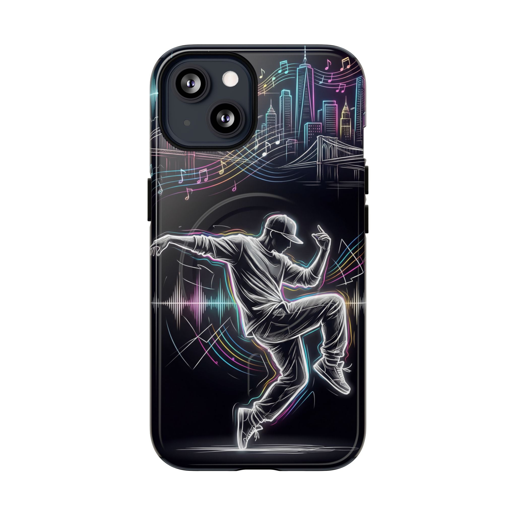 Dancer Neon Skyline MagSafe iPhone Case