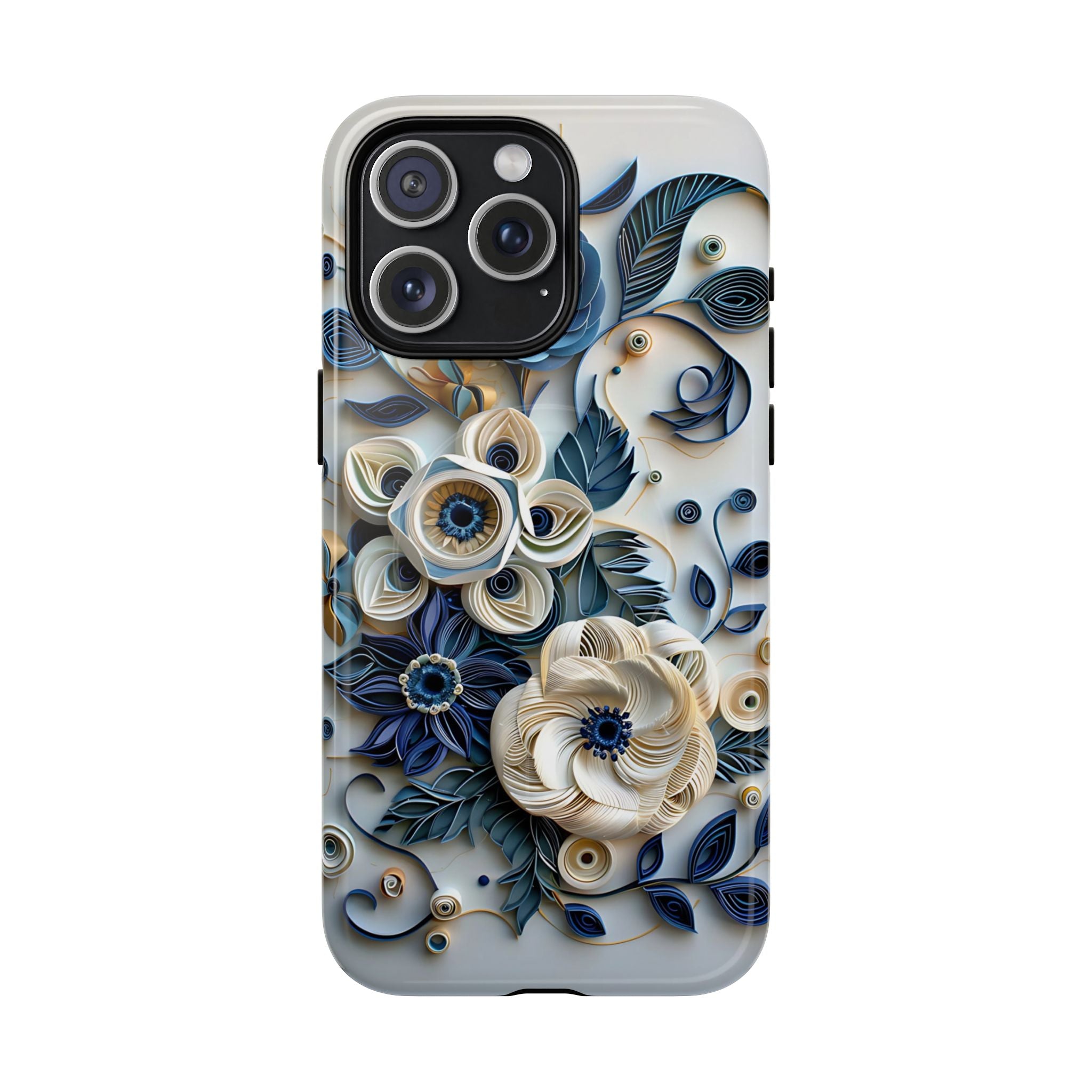 Floral Quilled Art Tough MagSafe Phone Case