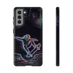 Neon Skateboard Samsung Galaxy Phone Case | Glow Skatepark Protective Cover