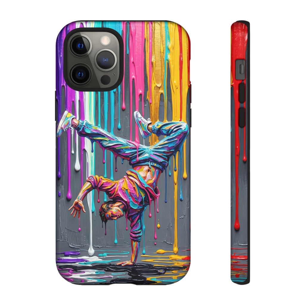 Colorful Breakdancer Graffiti Tough iPhone Case