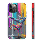 Colorful Breakdancer Graffiti Tough iPhone Case