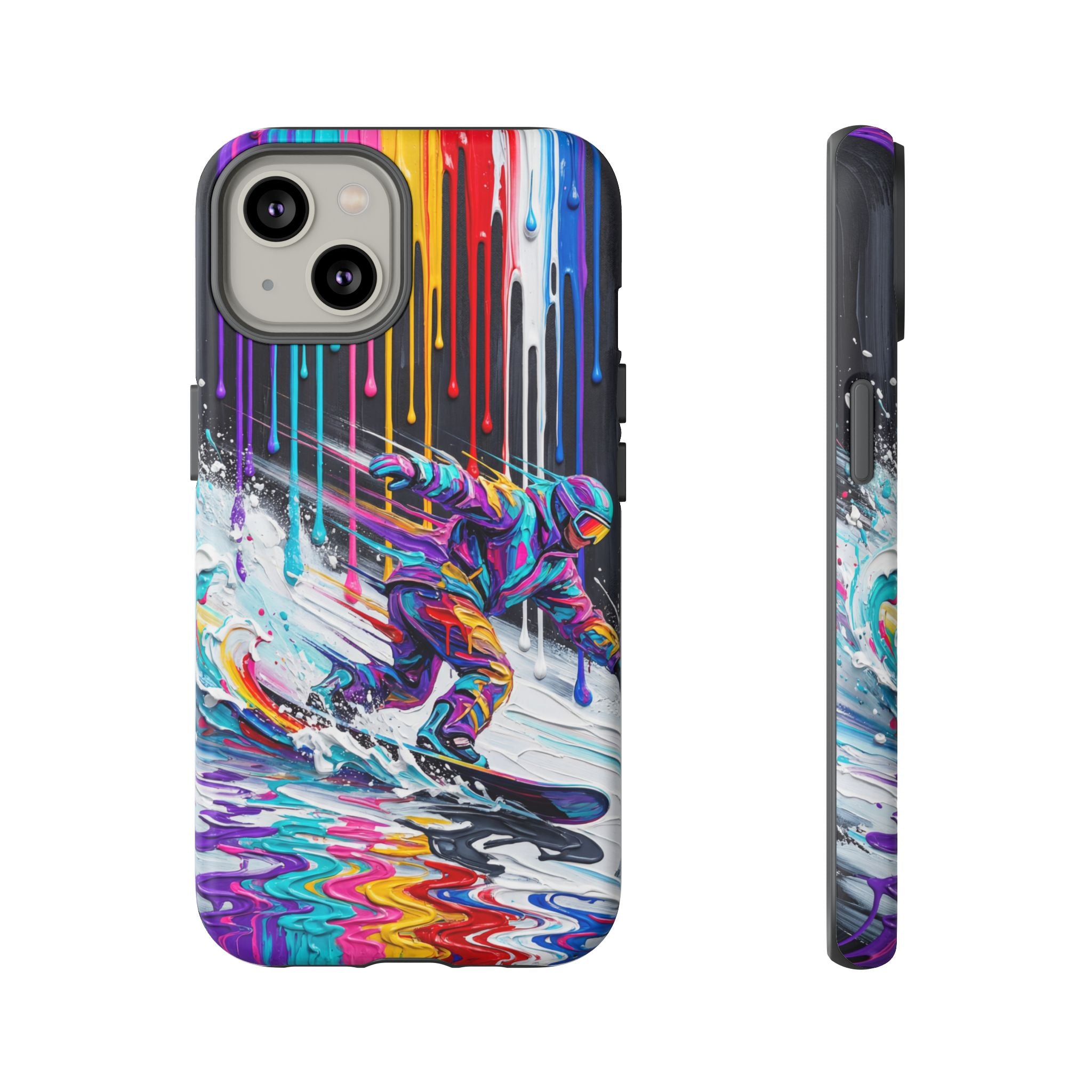 Colourful Snowboarder Art iPhone Case