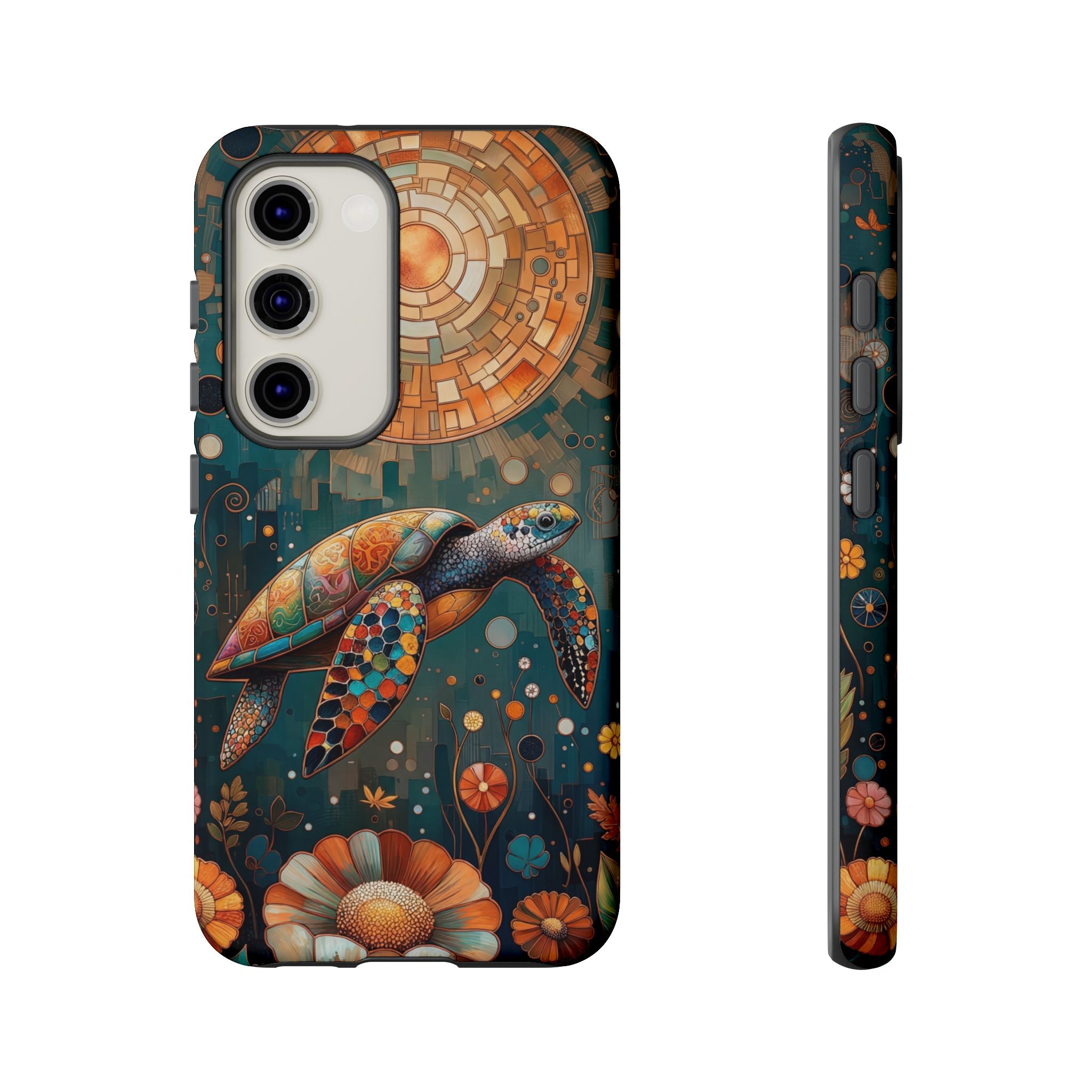 Colourful Mosaic Sea Turtle Samsung Galaxy Case