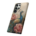 Peacock & Rose Samsung Galaxy Phone Case | Vintage Floral Phone Case