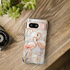Flamingo Google Pixel Phone Case | Stained Glass Bird Art