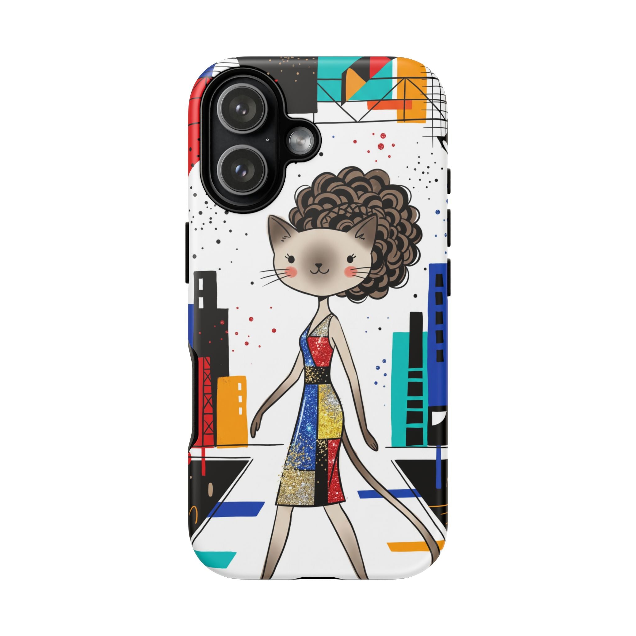 Catwalk City iPhone Case | Cute Fashion Cat