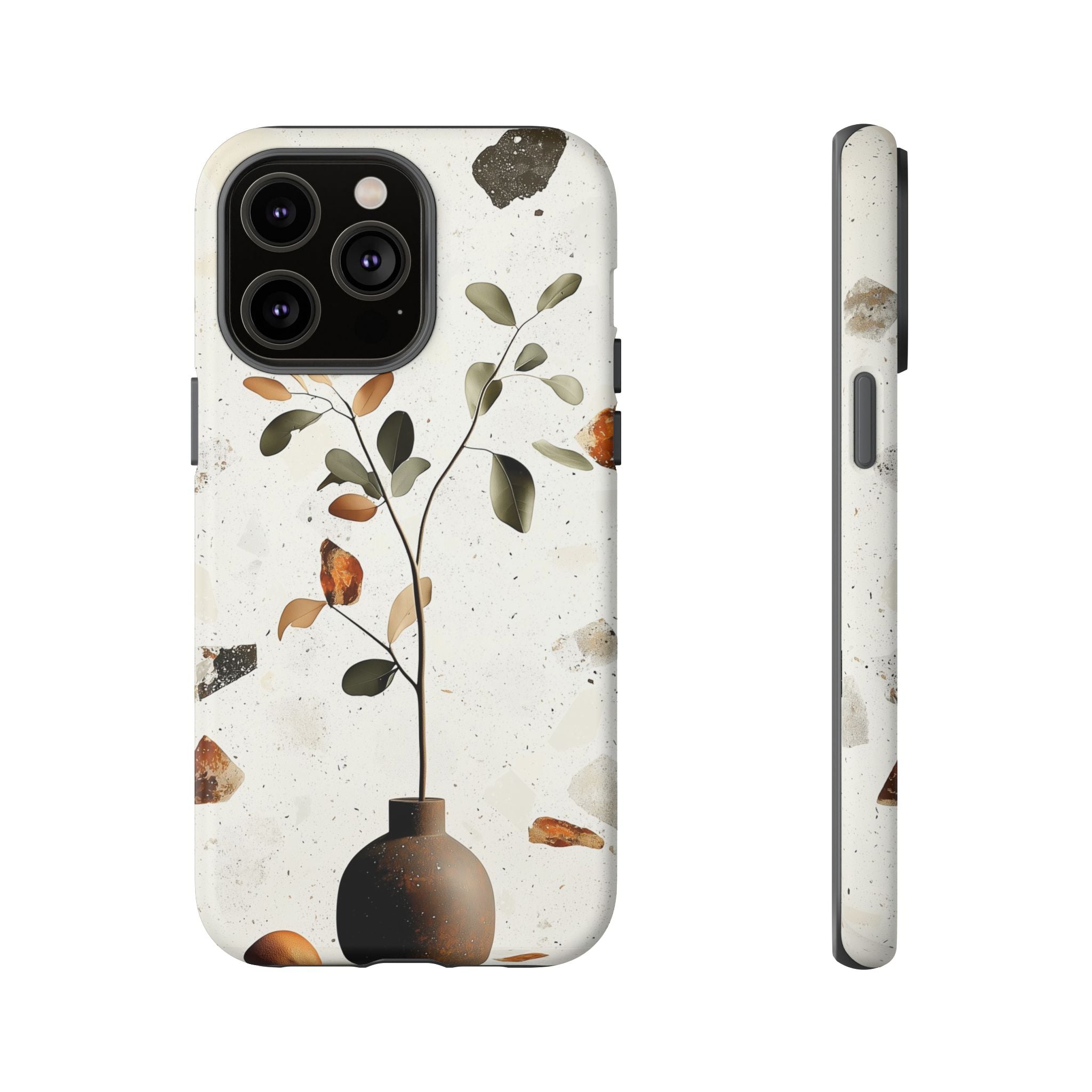 Floral Terrazzo iPhone Case | Minimal Vase Botanical